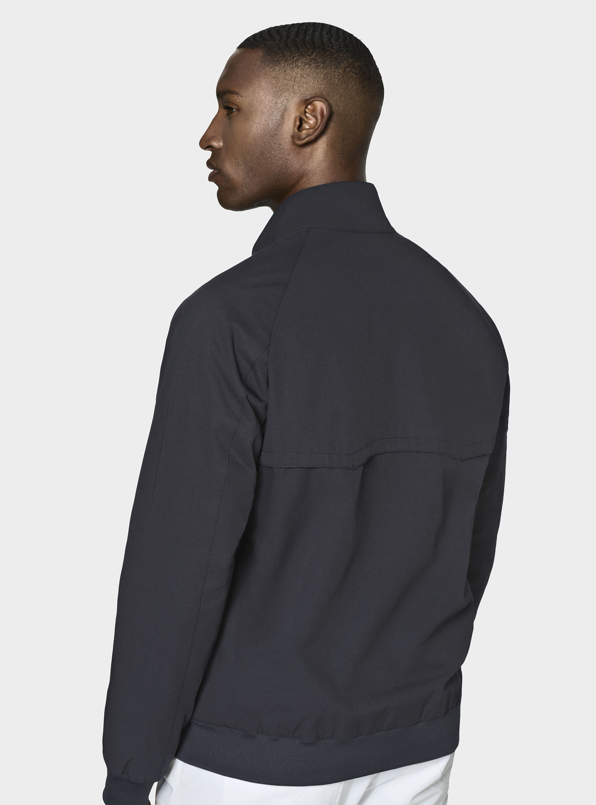 Bomber in misto cotone, BLU NAVY