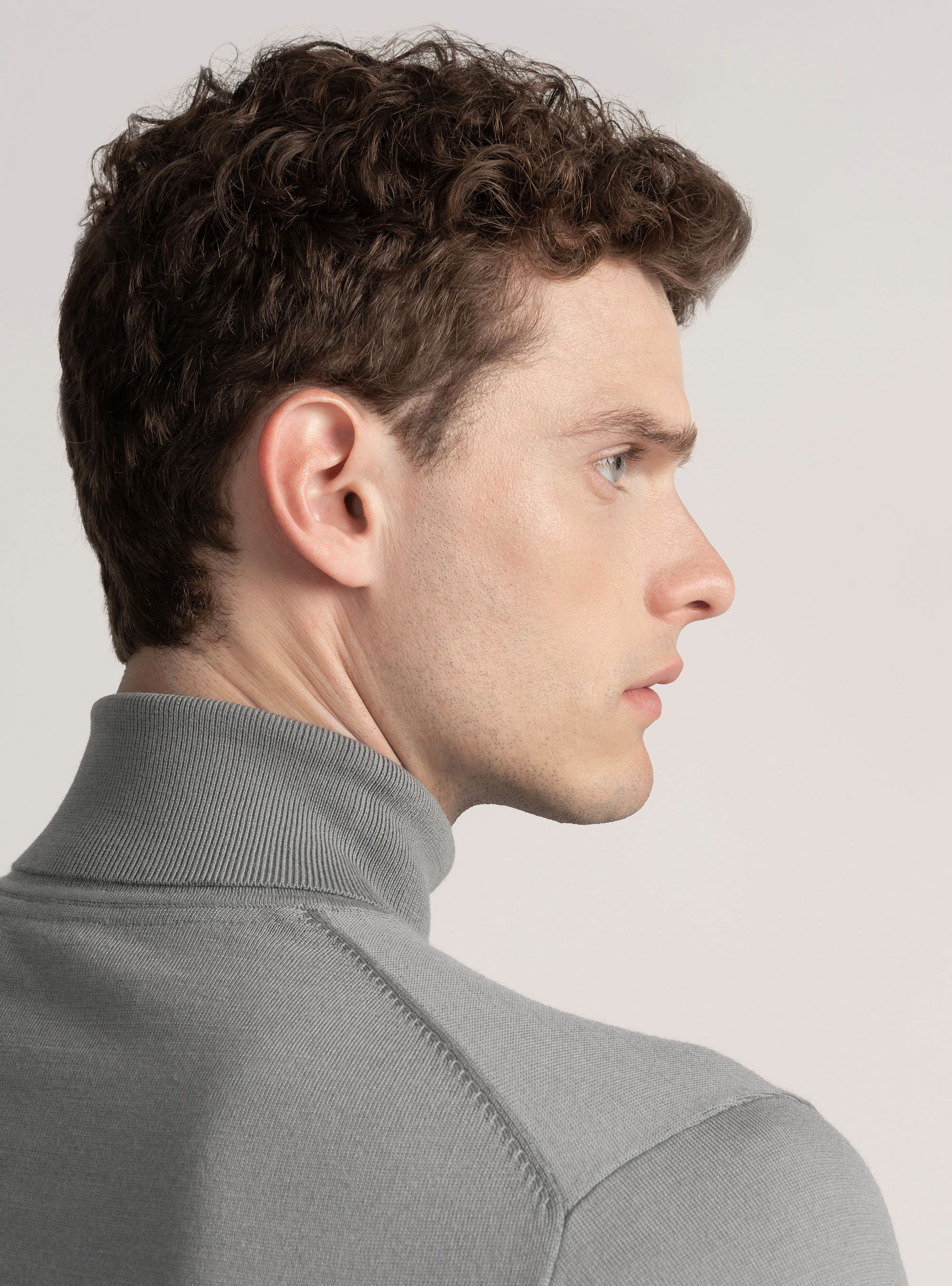 Dolcevita in pura lana merino extrafine, GRIGIO CHIARO