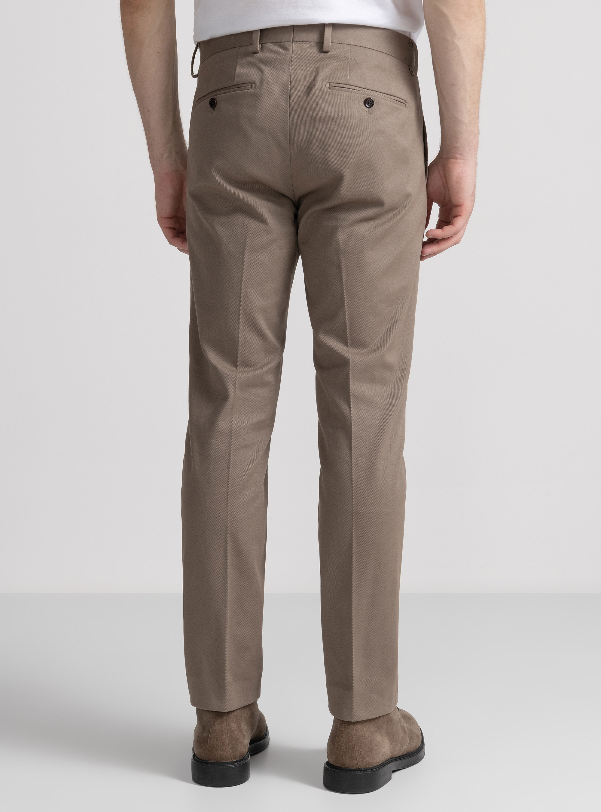 Pantaloni in cotone smerigliato, FANGO