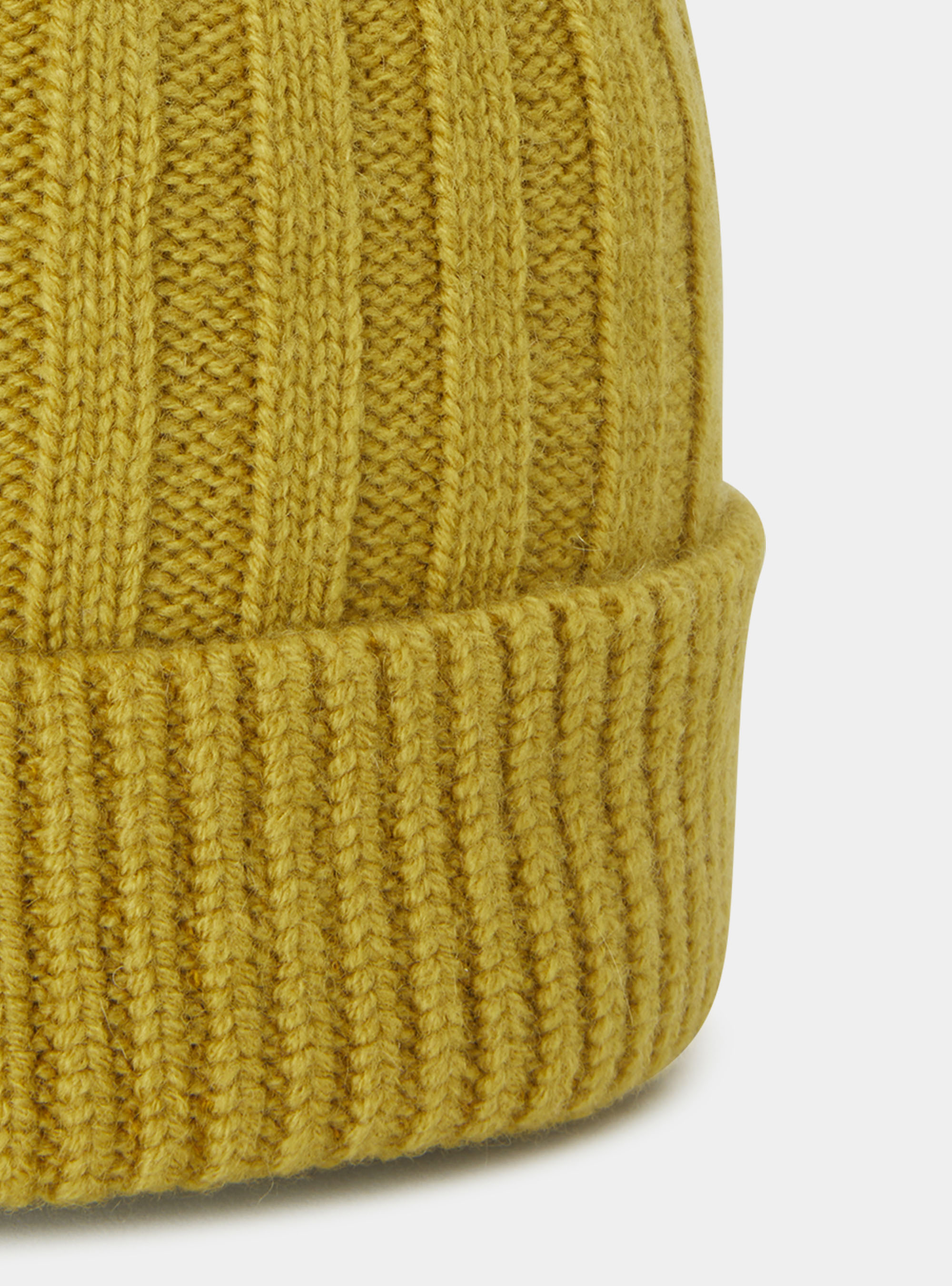 Berretto costa inglese in lana lambswool e cashmere, SENAPE 0715C