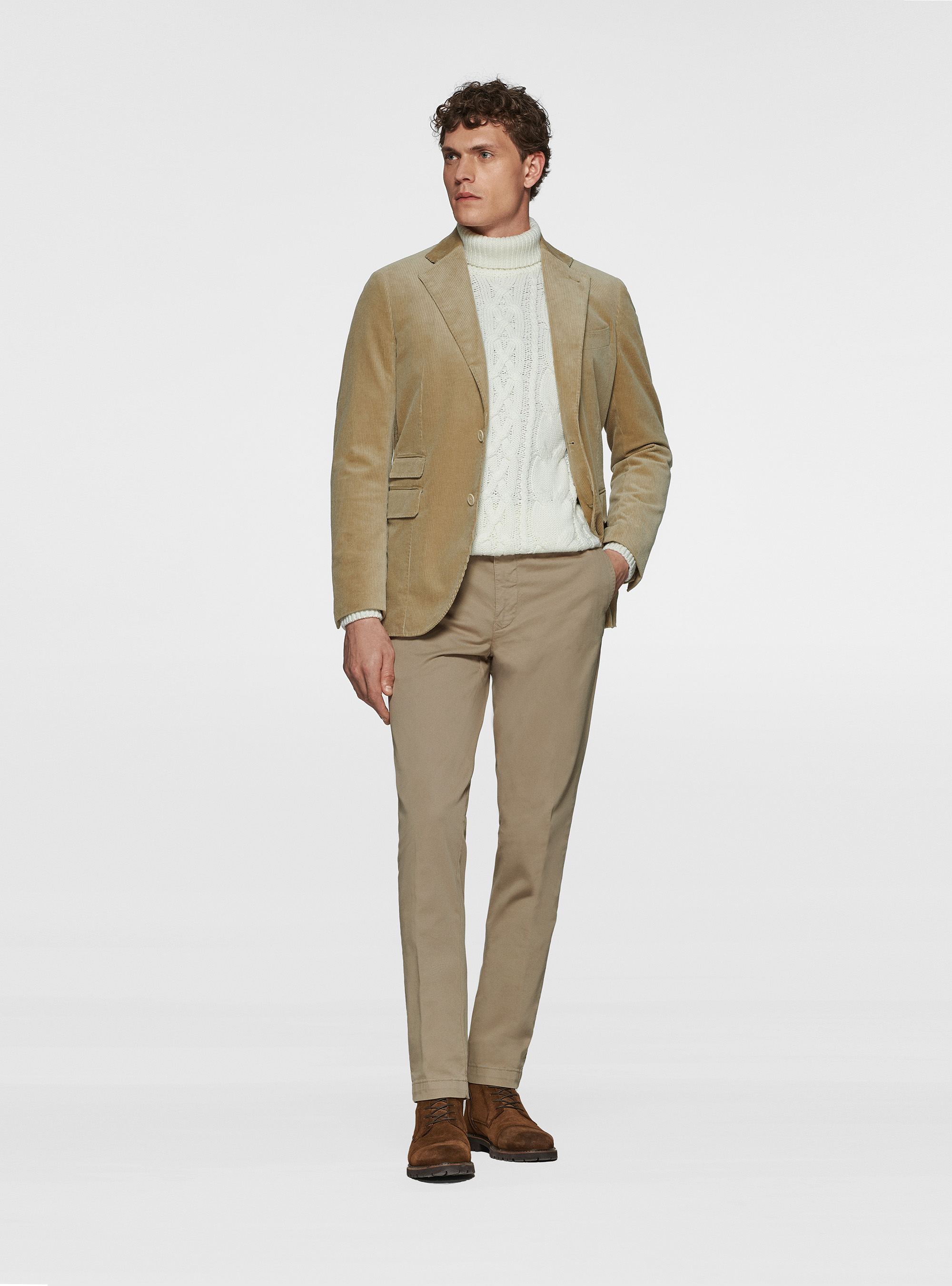 Duca Visconti di Modrone corduroy blazer, SAND