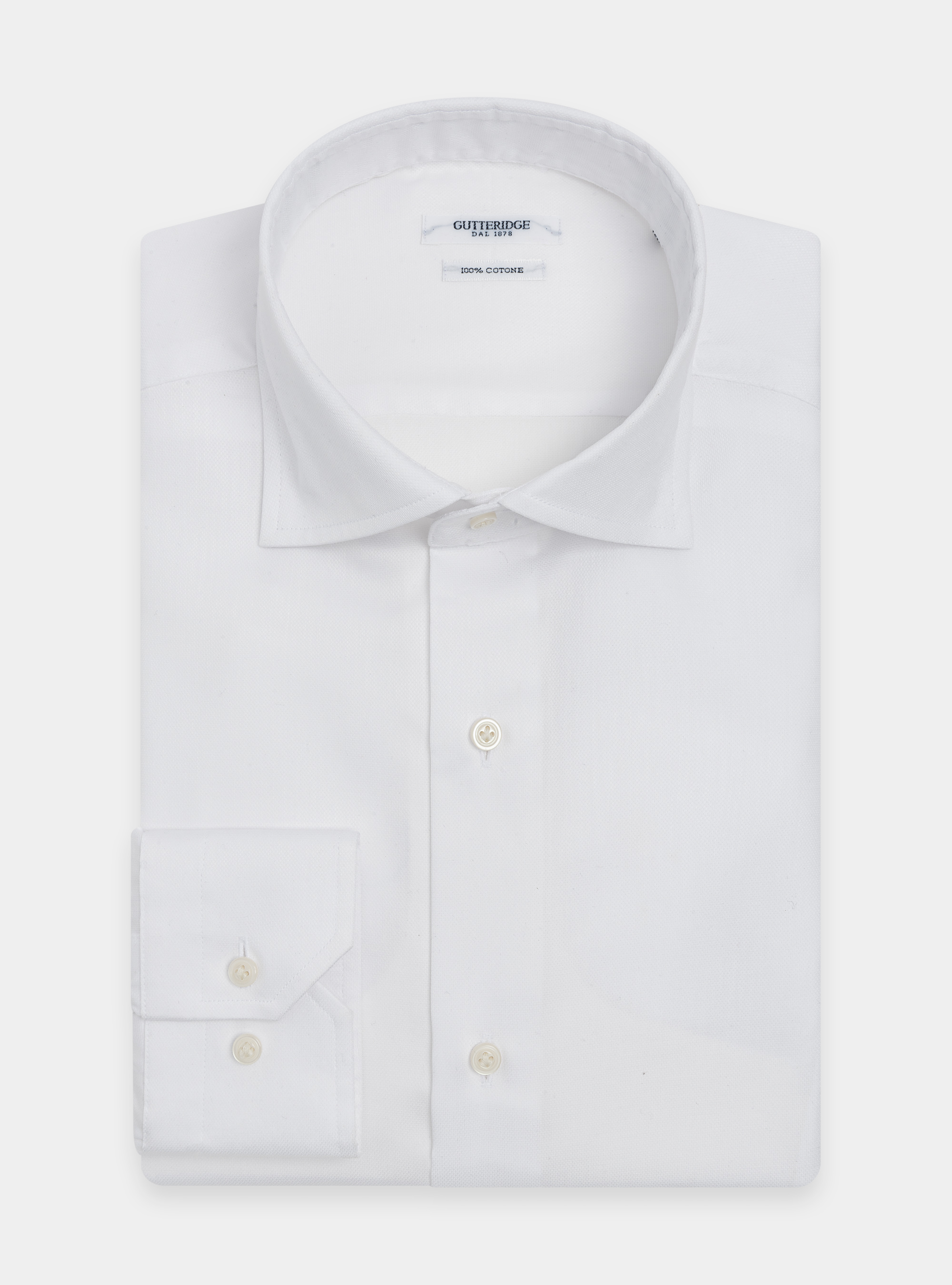Pure textured cotton shirt, WHITE