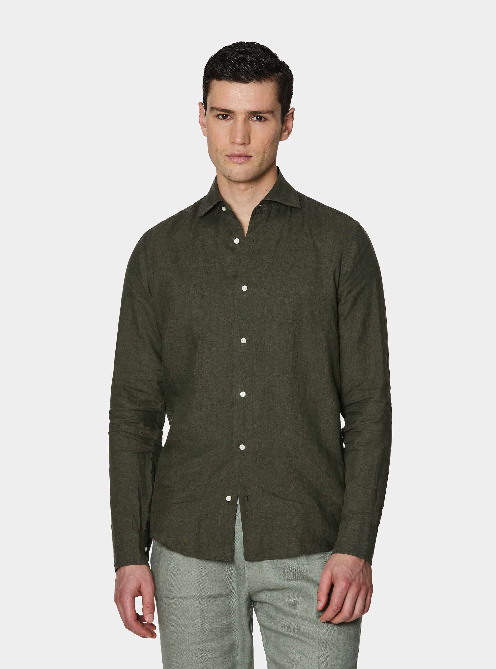 Camicia in puro lino, MILITARE 0609C