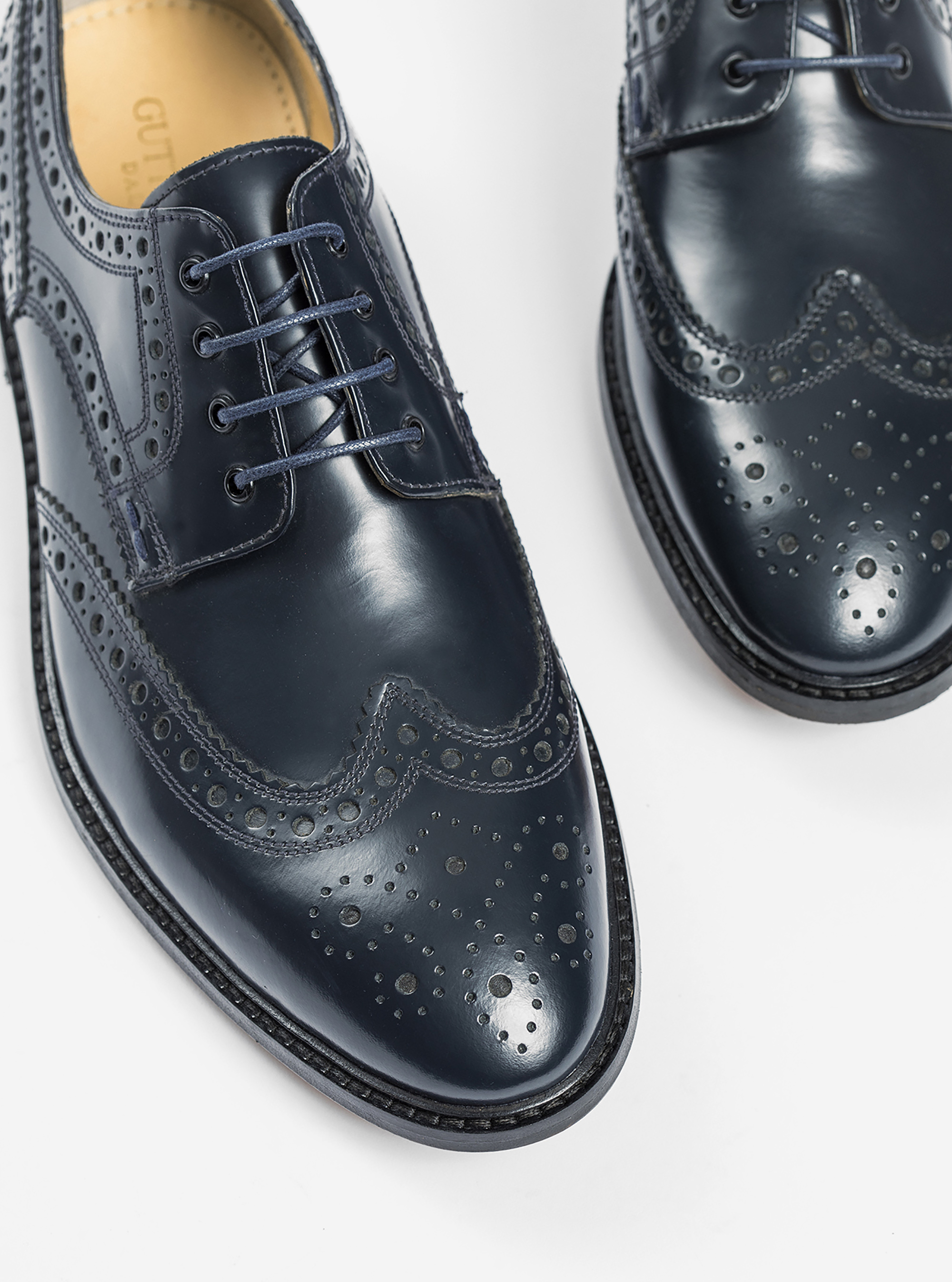 Scarpa derby in pelle abrasivato, BLU NAVY