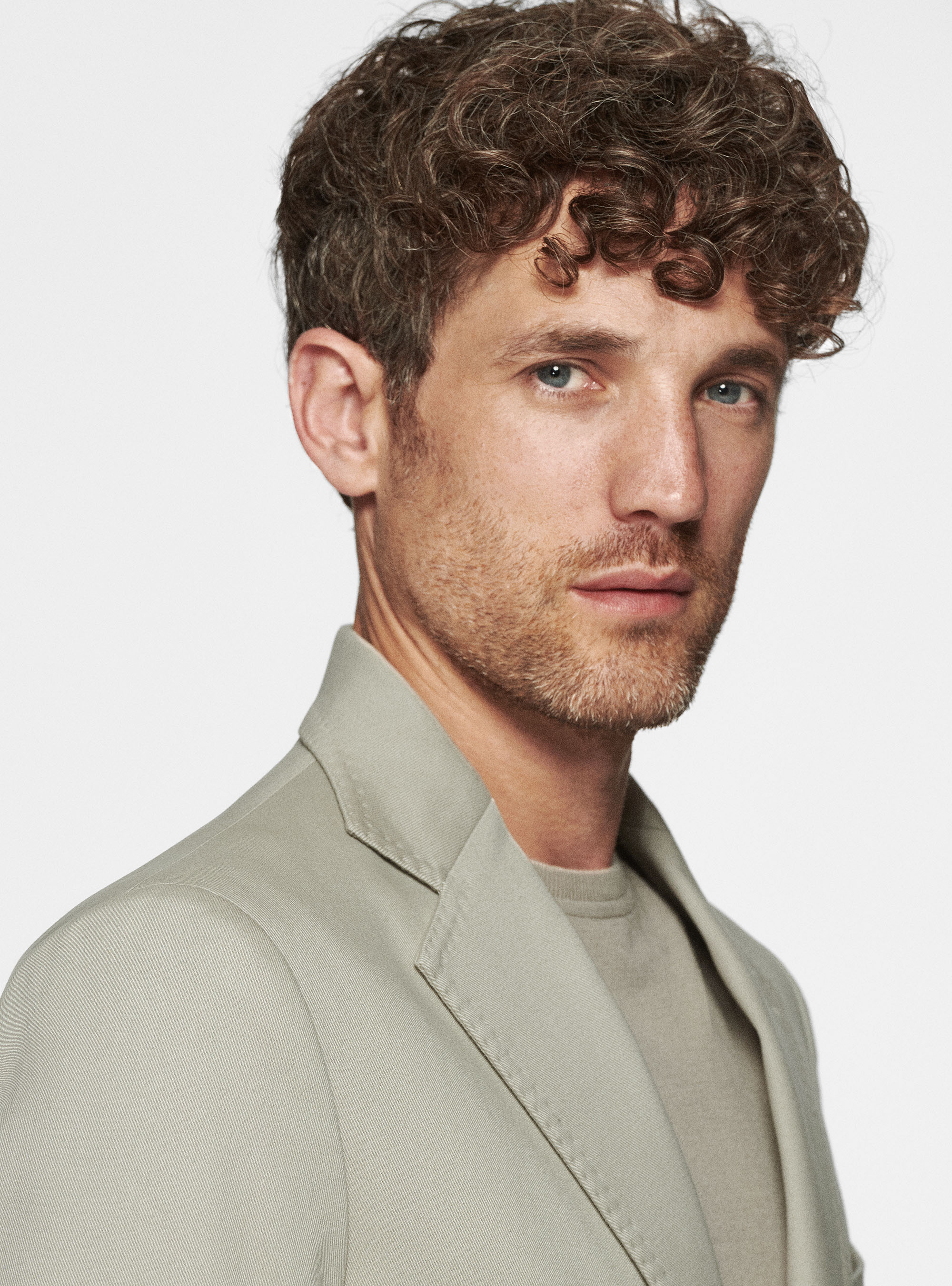 Giacca in cotone smerigliato, ECRU