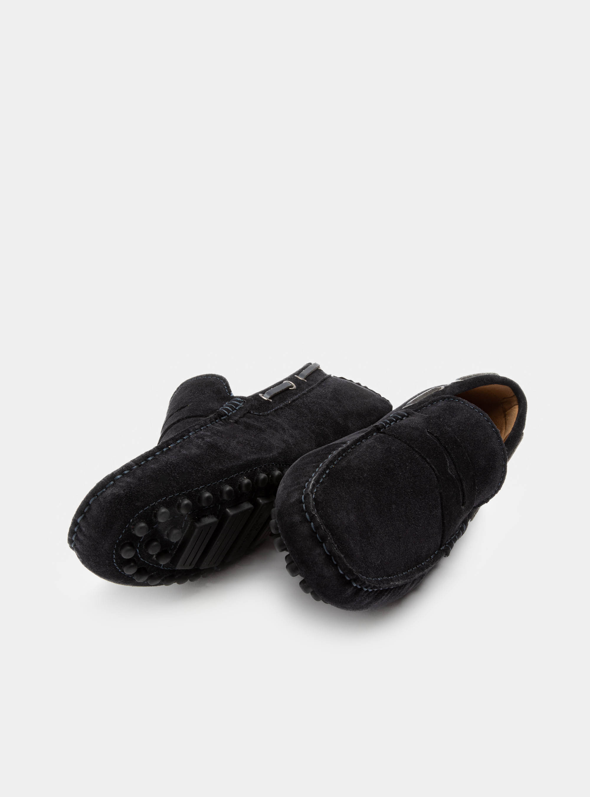 Suede loafers, NAVY BLUE