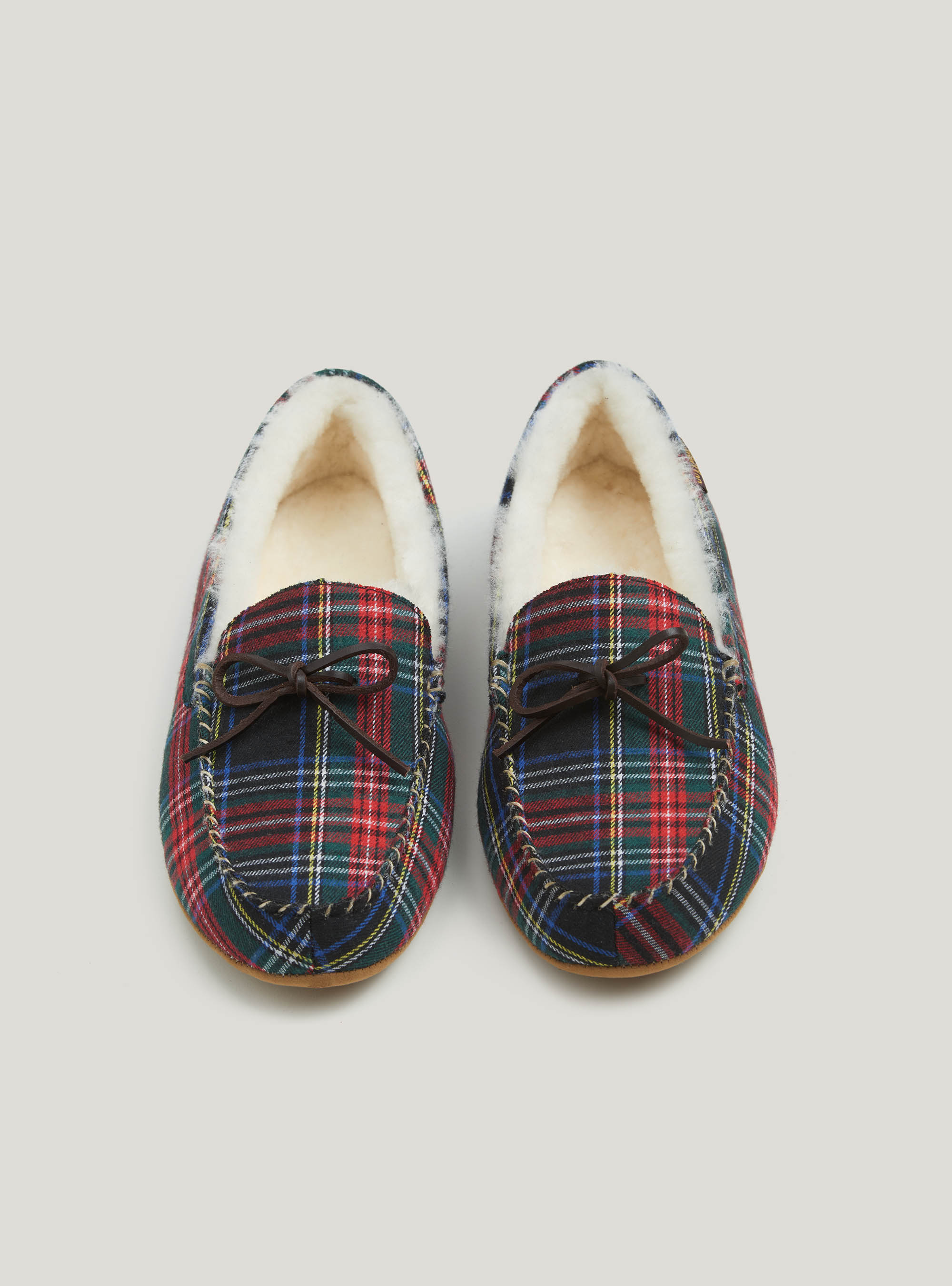 Pantofole in flanella a quadri, BLU NAVY