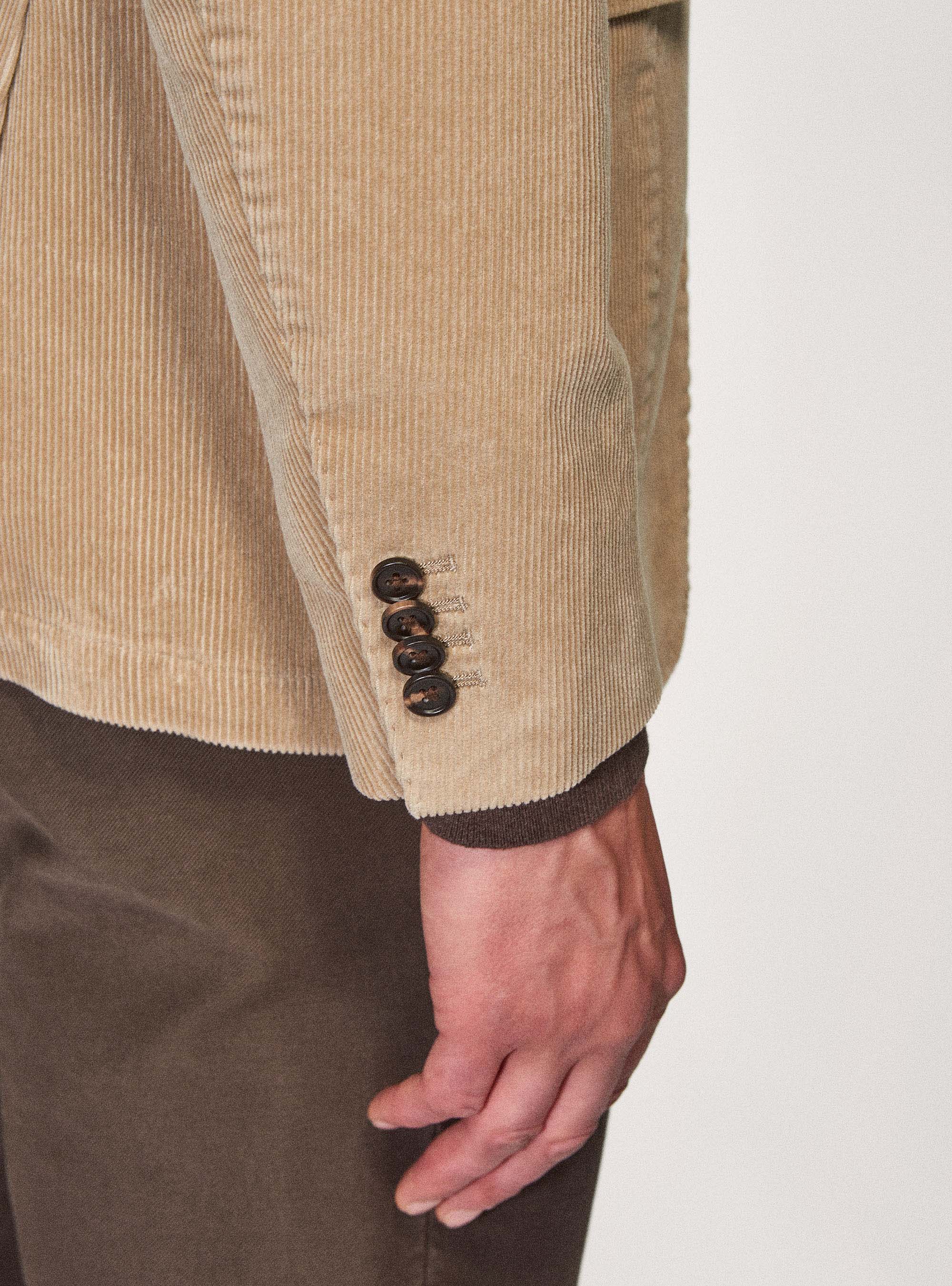 Giacca in velluto a coste di cotone, SABBIA