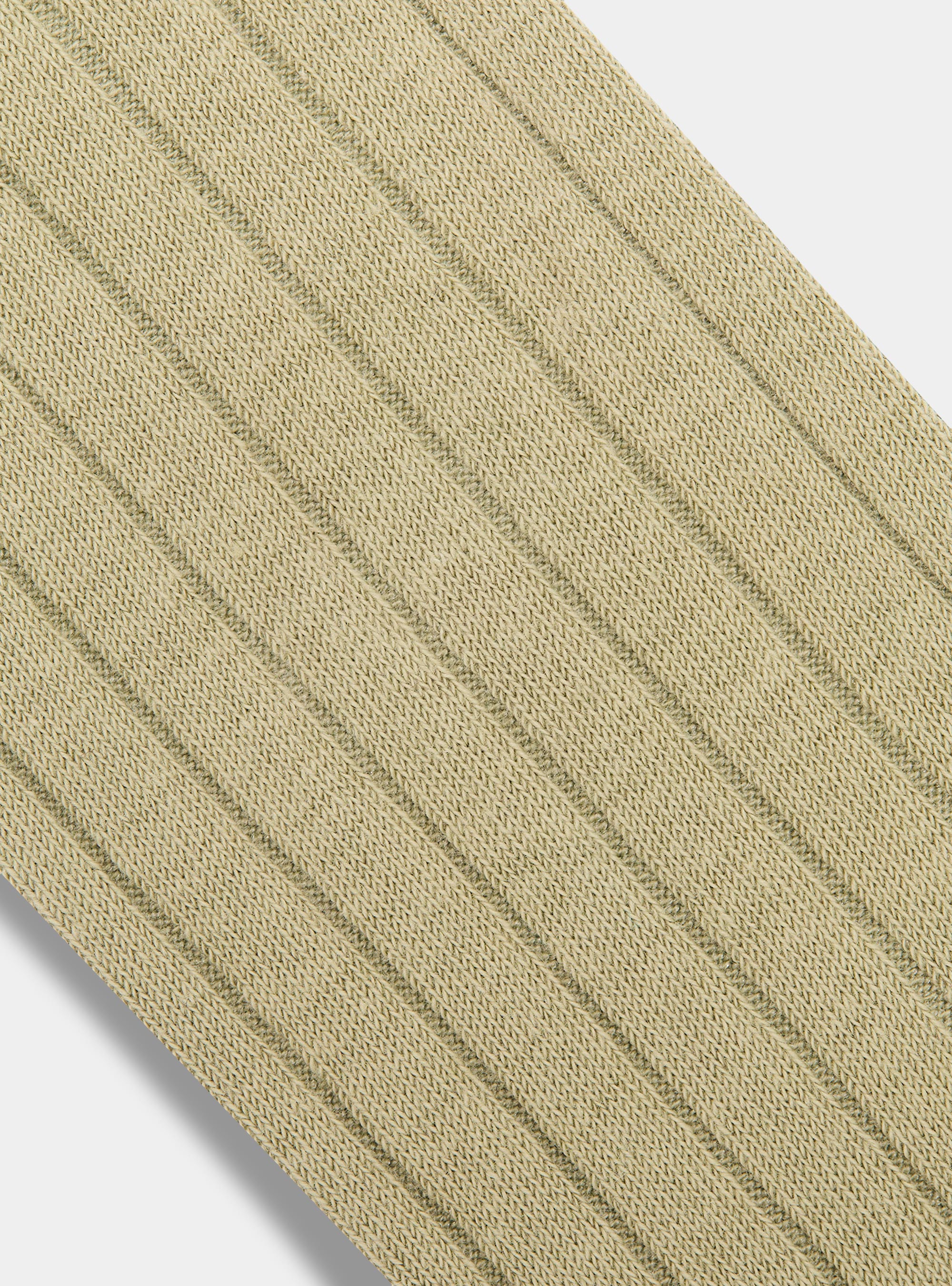 Calcetines de canalé con bordado, SALVIA 0602C