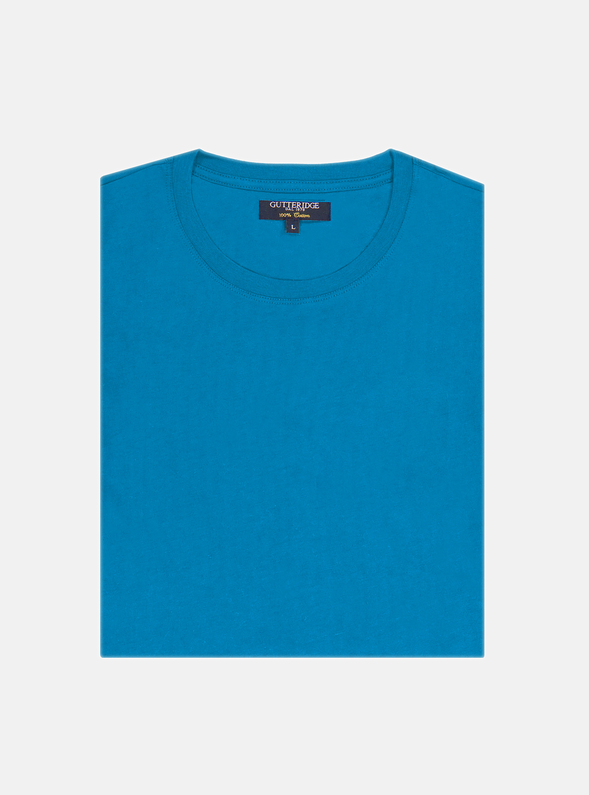 CAMISETA DE PUNTO MEDIA MANGA, LISA, TURCHESE 0258C