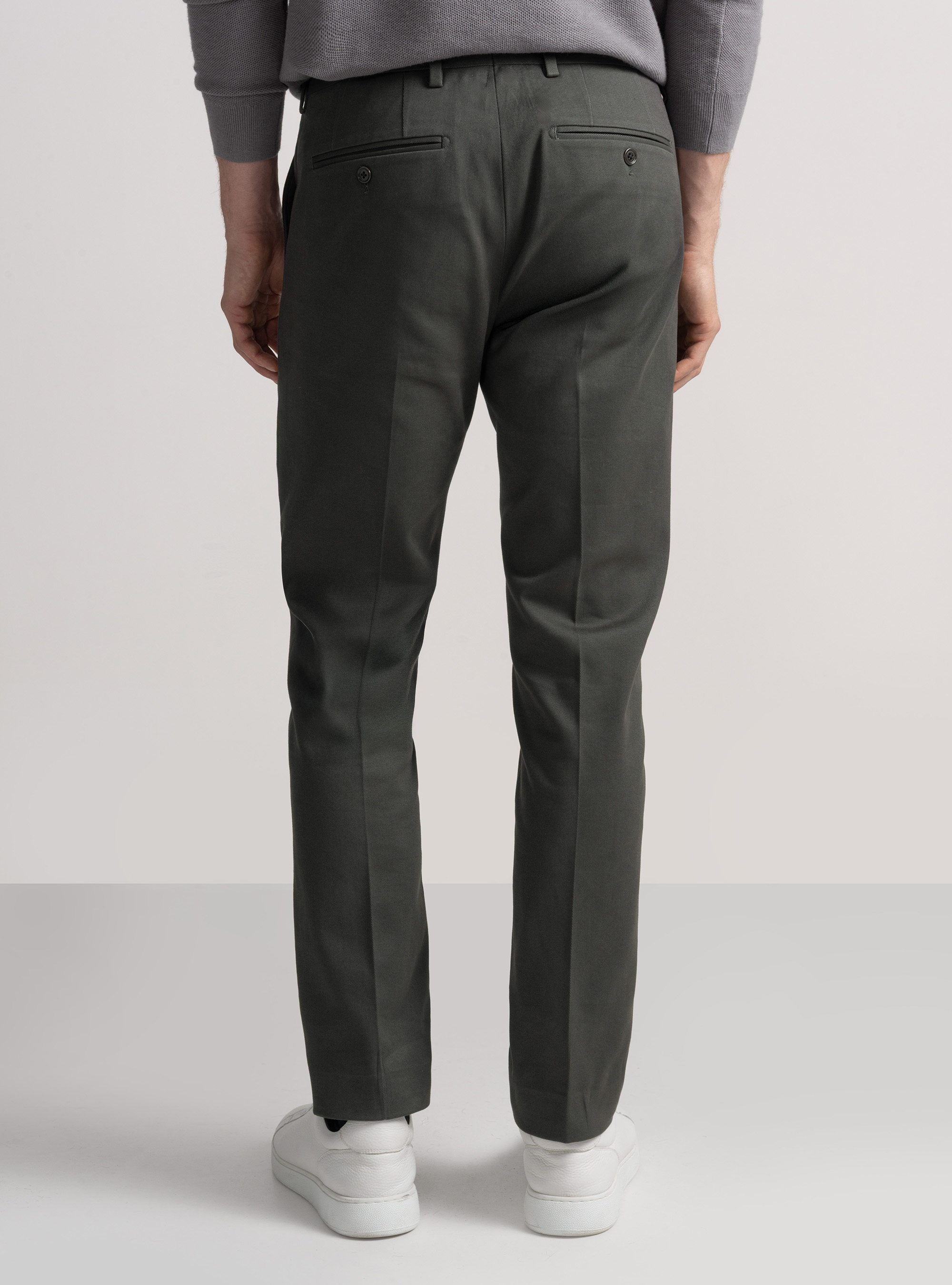 Hose aus mattierter Baumwolle, ASFALTO 0115C