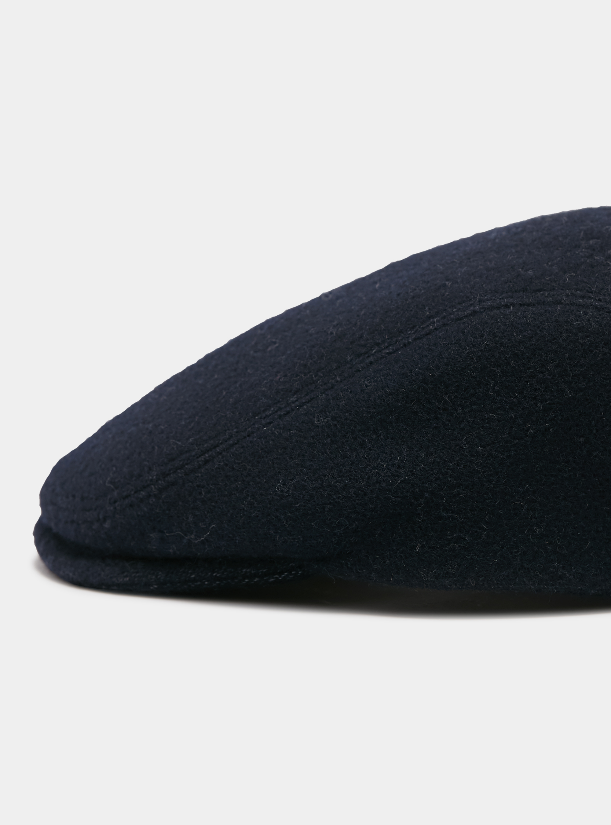 Pure wool and cashmere flat cap, NAVY BLUE