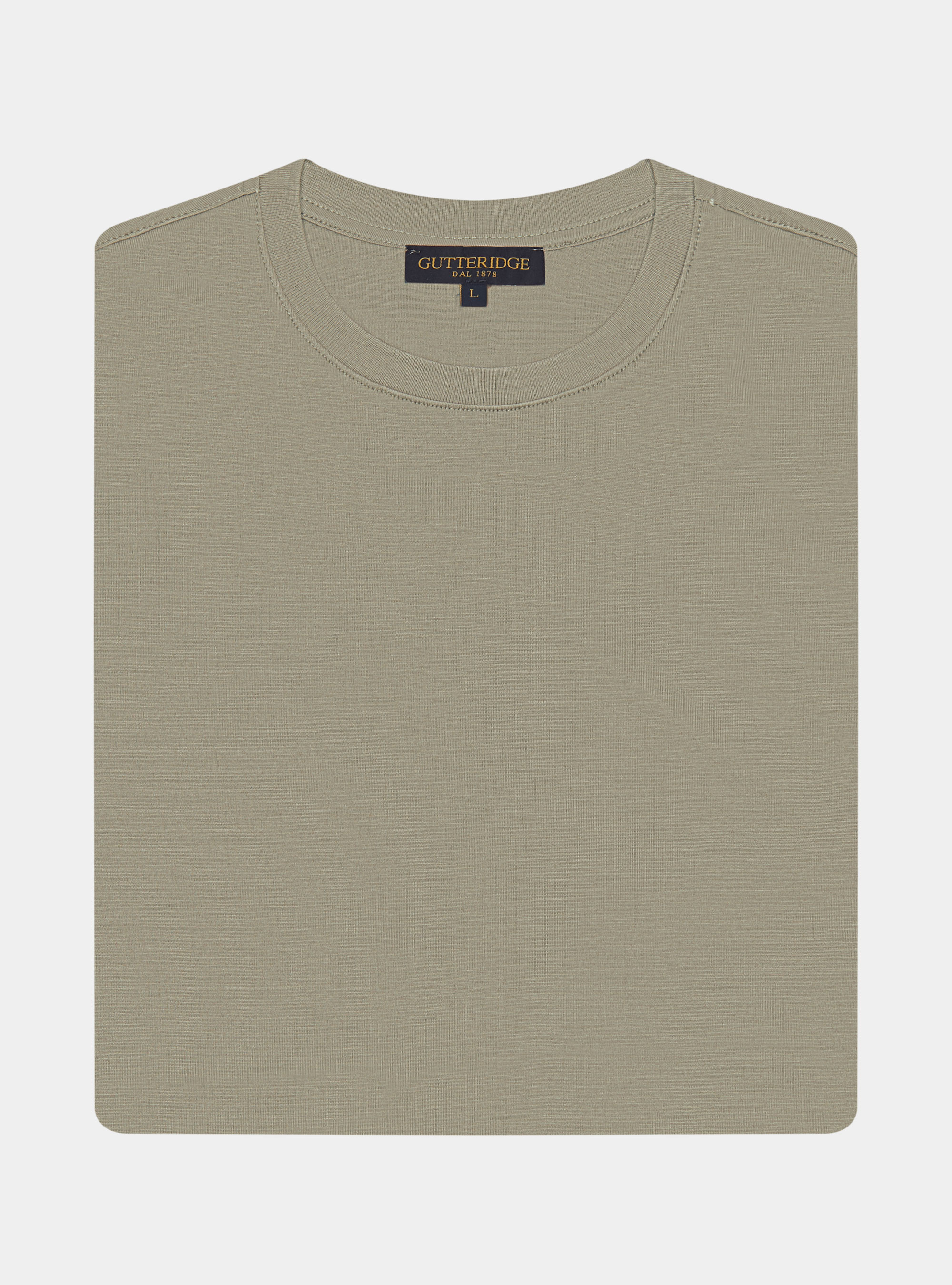 T-shirt mezza manica in filo di scozia, FANGO