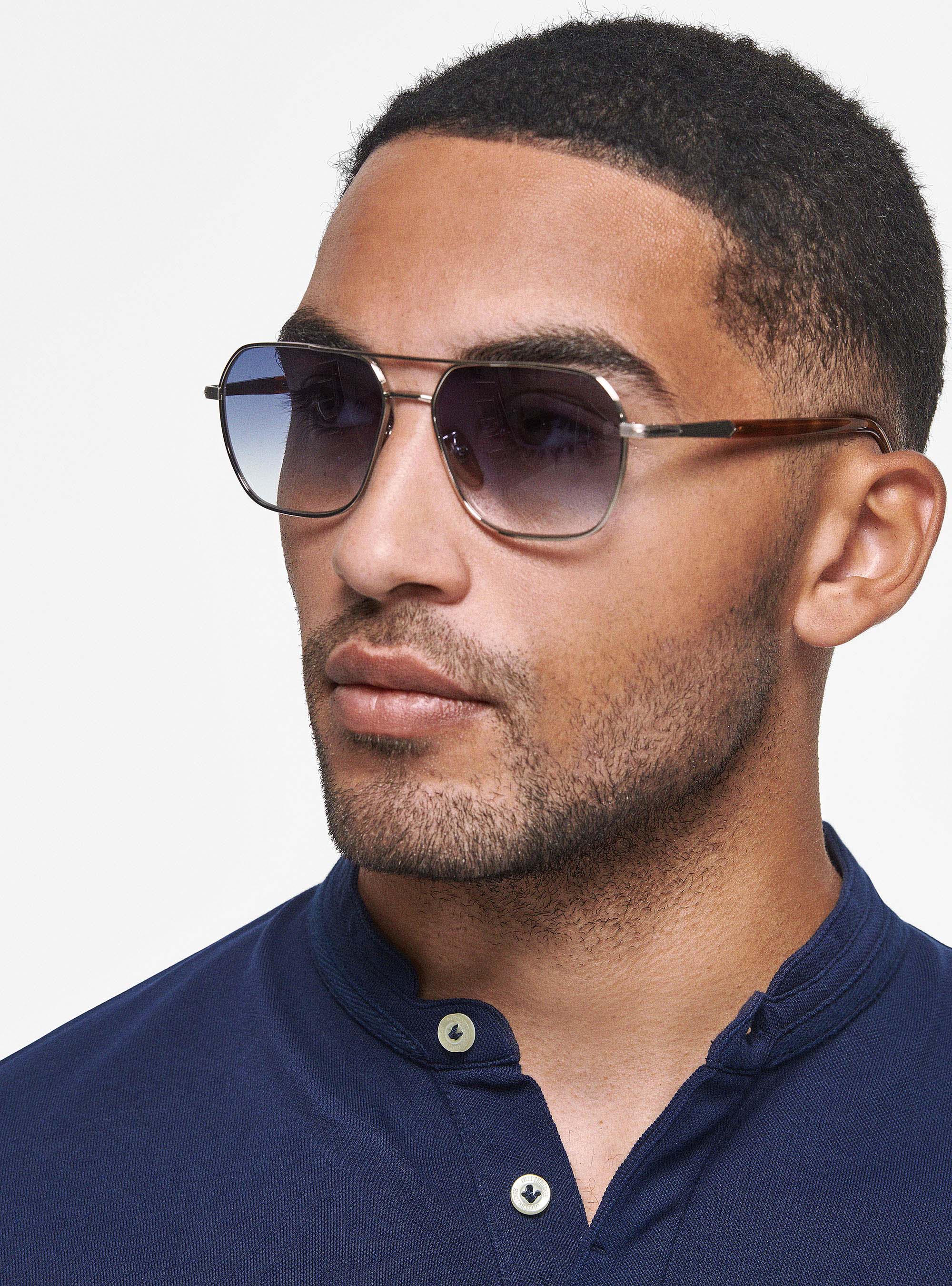 Polo cor&eacute;en en piqu&eacute;, BLEU