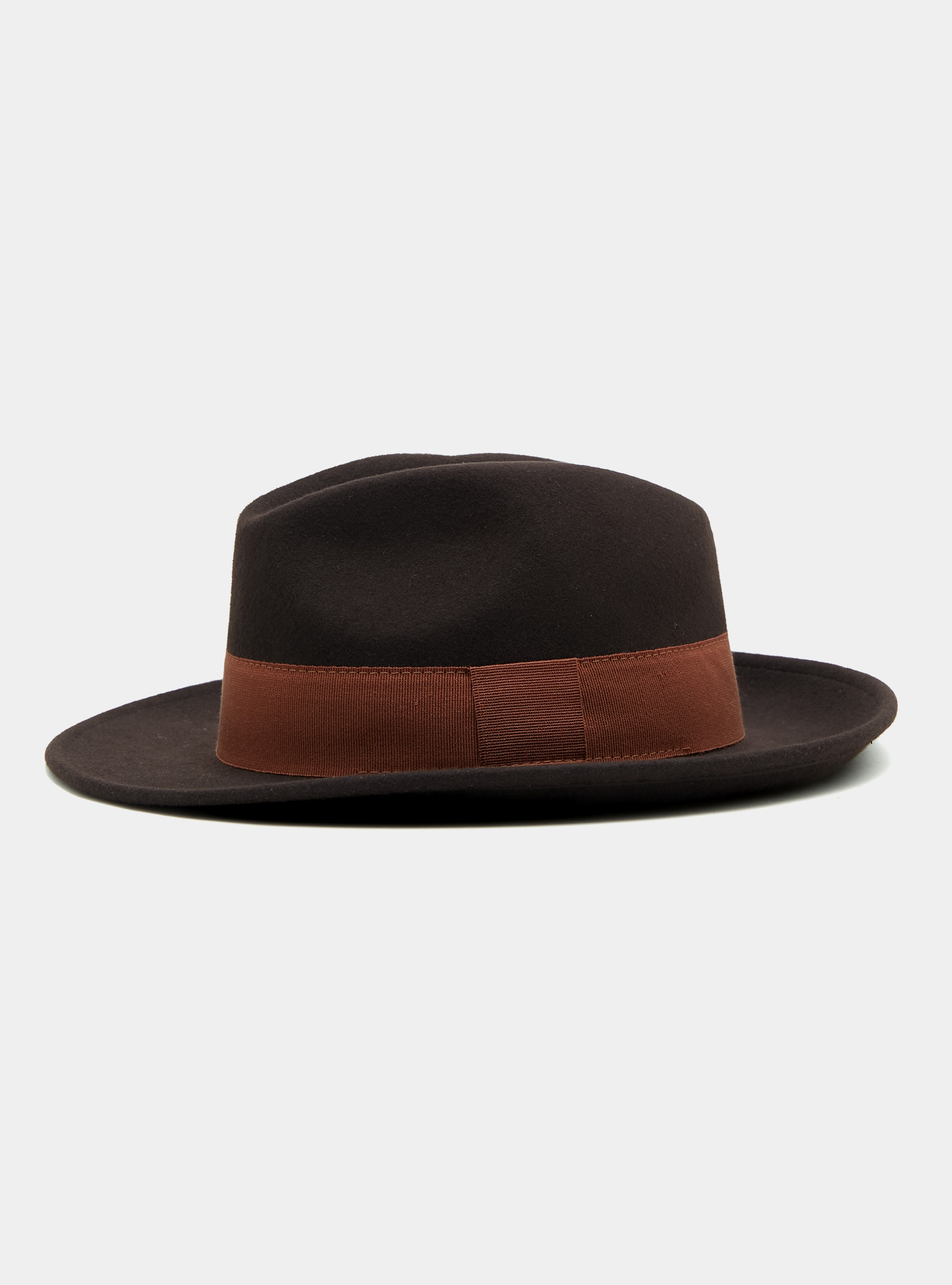 Cappello in pura lana crushable, MARRONE