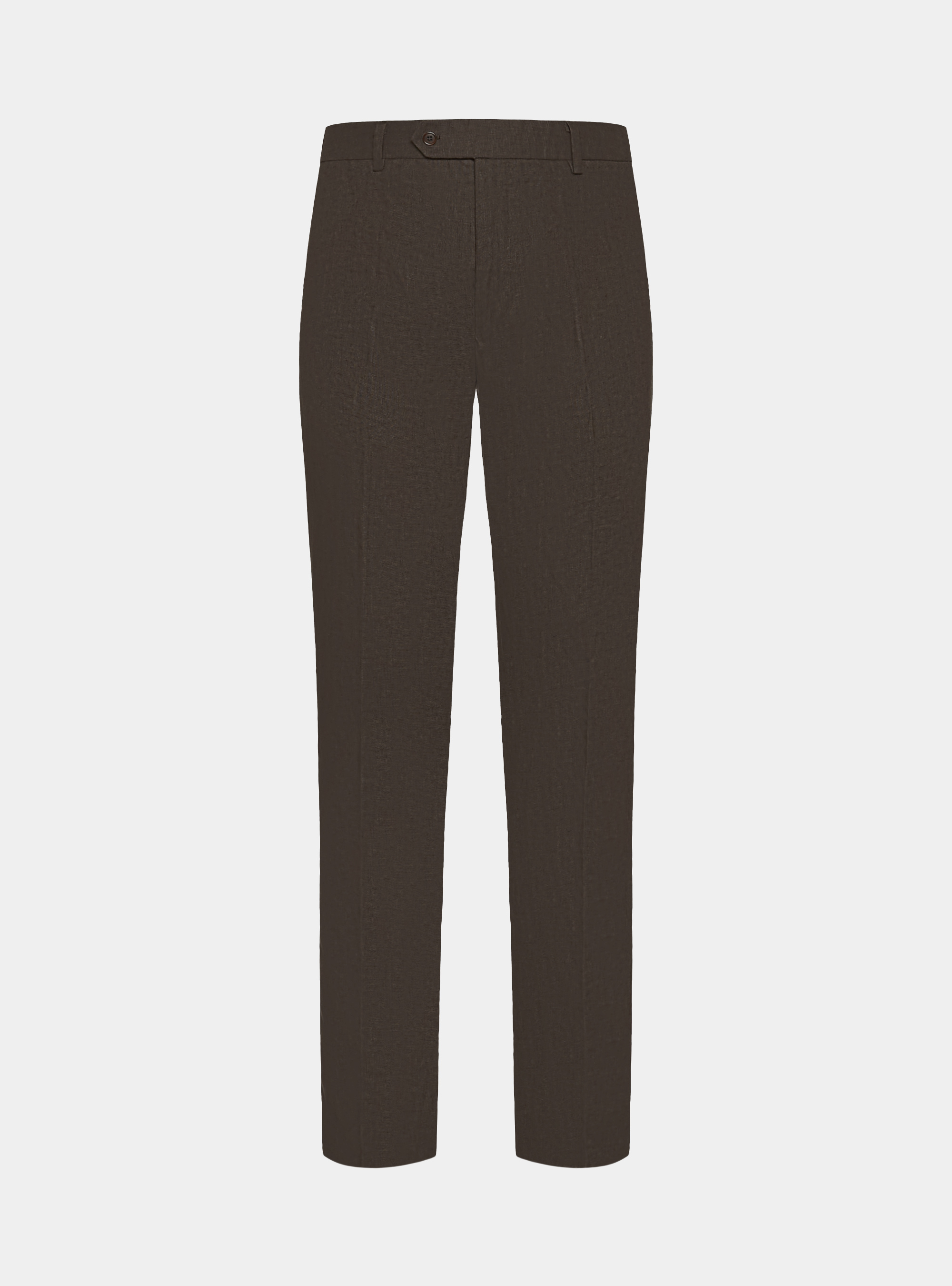 Pure linen suit trousers, BROWN