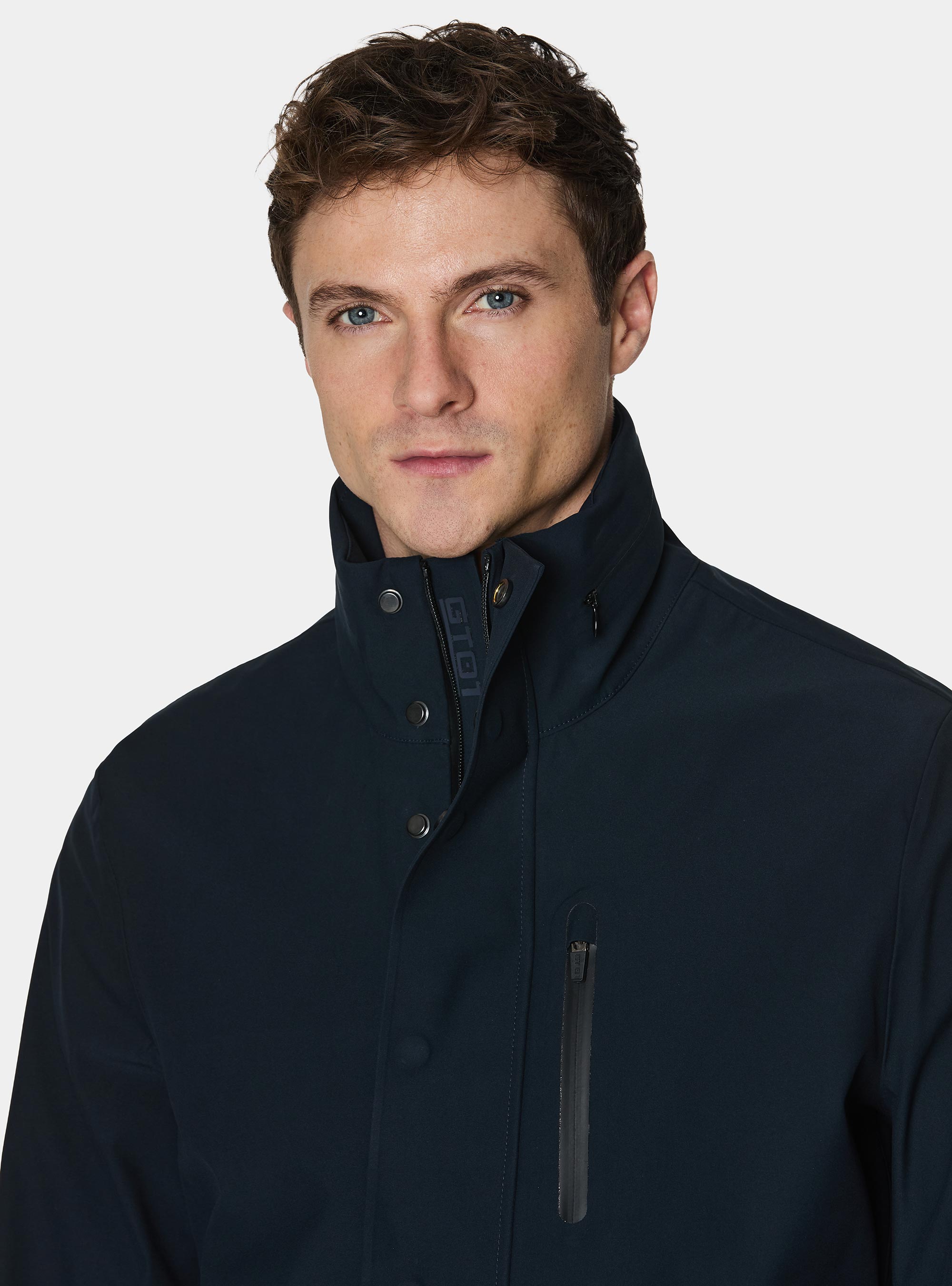 Giubbino in tessuto tecnico, NAVY BLUE