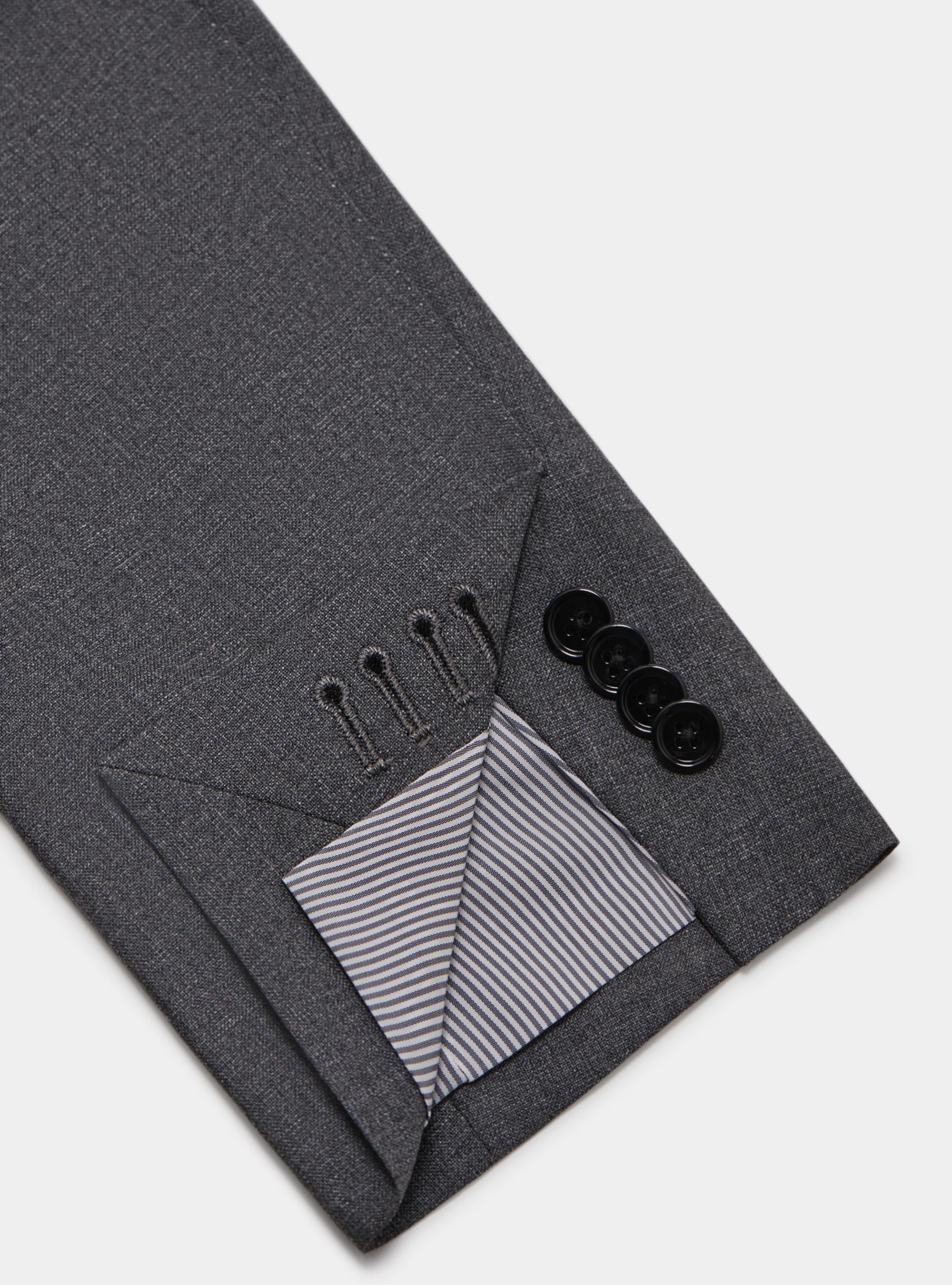 Vitale Barberis Canonico pure wool blazer, ASFALTO 0112C