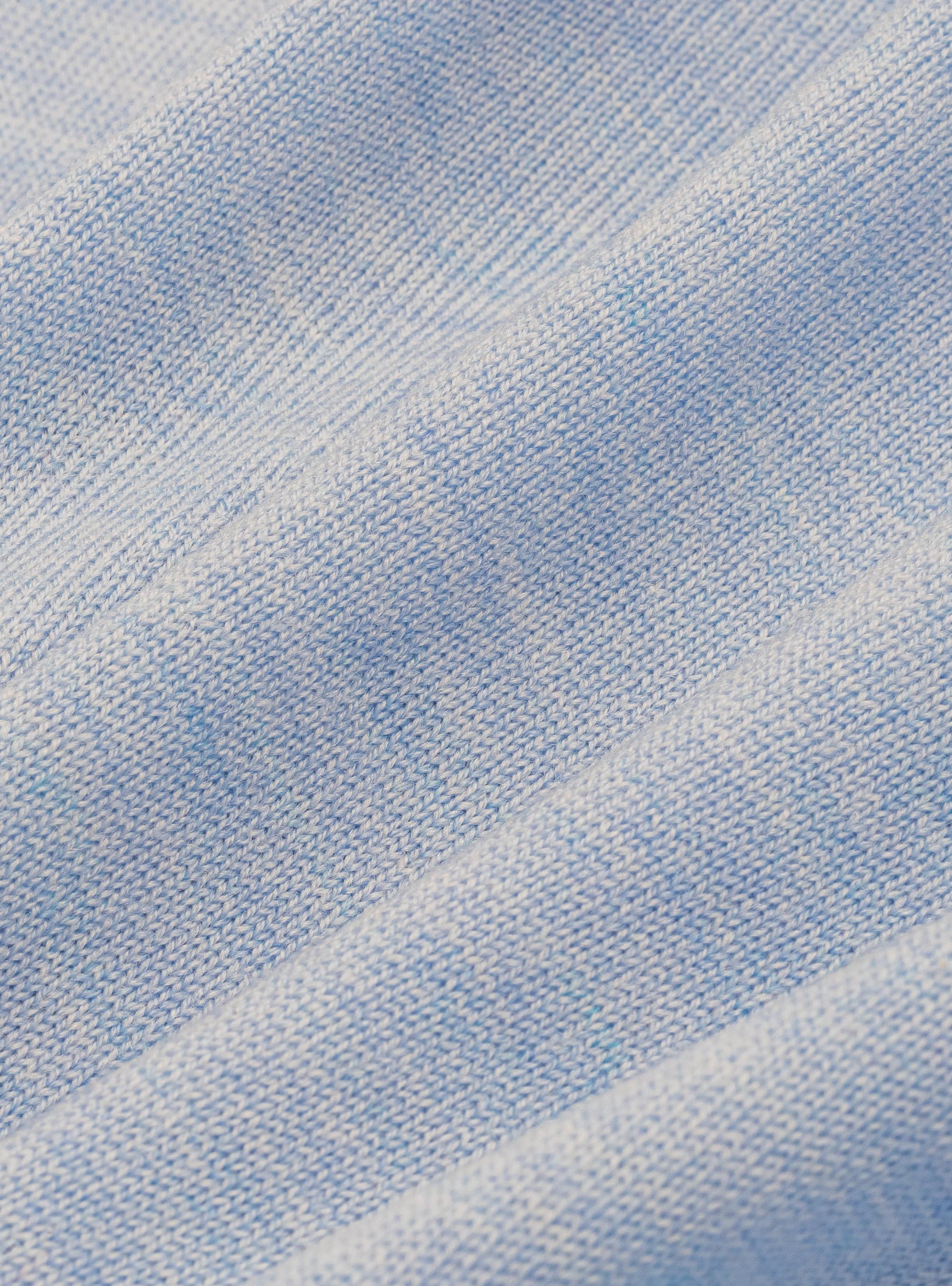 Maglia girocollo in pura lana merino extrafine, AZZURRO