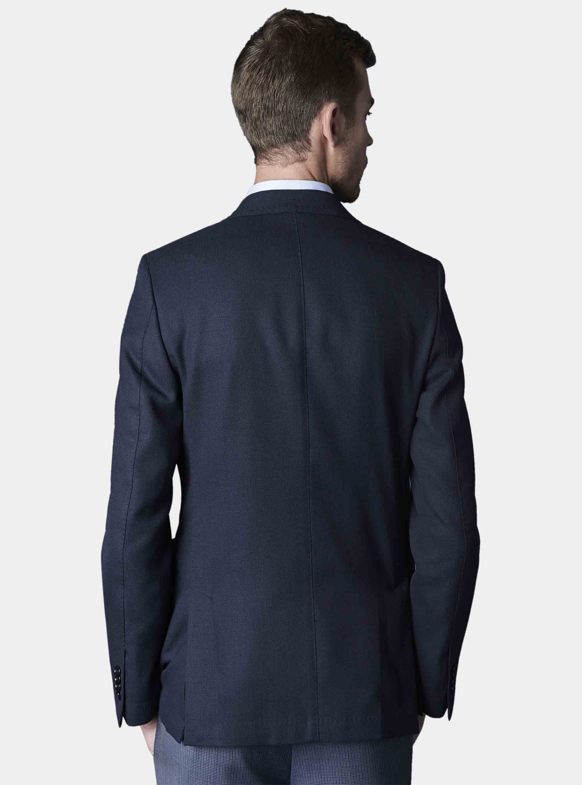 Super 100 wool blazer, NAVY BLUE