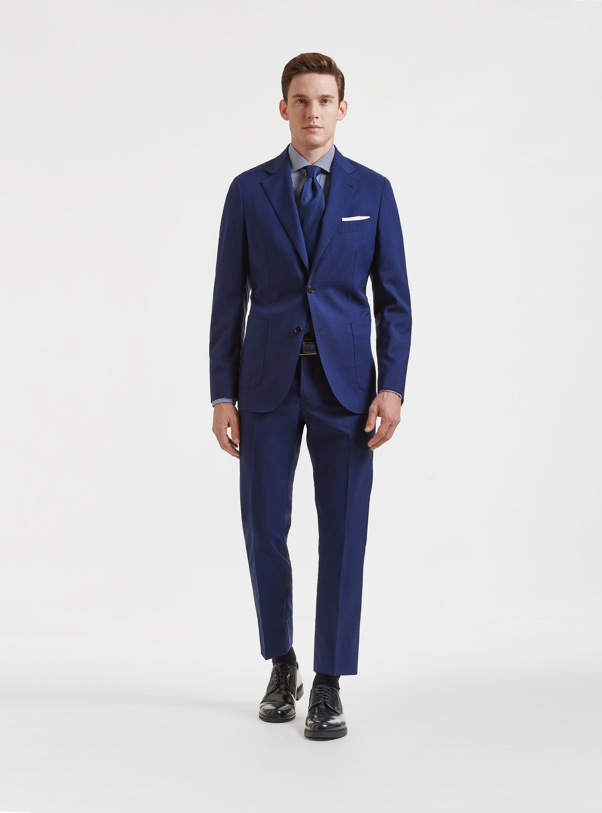 Abito blu in pura lana Vitale Barberis Canonico, 