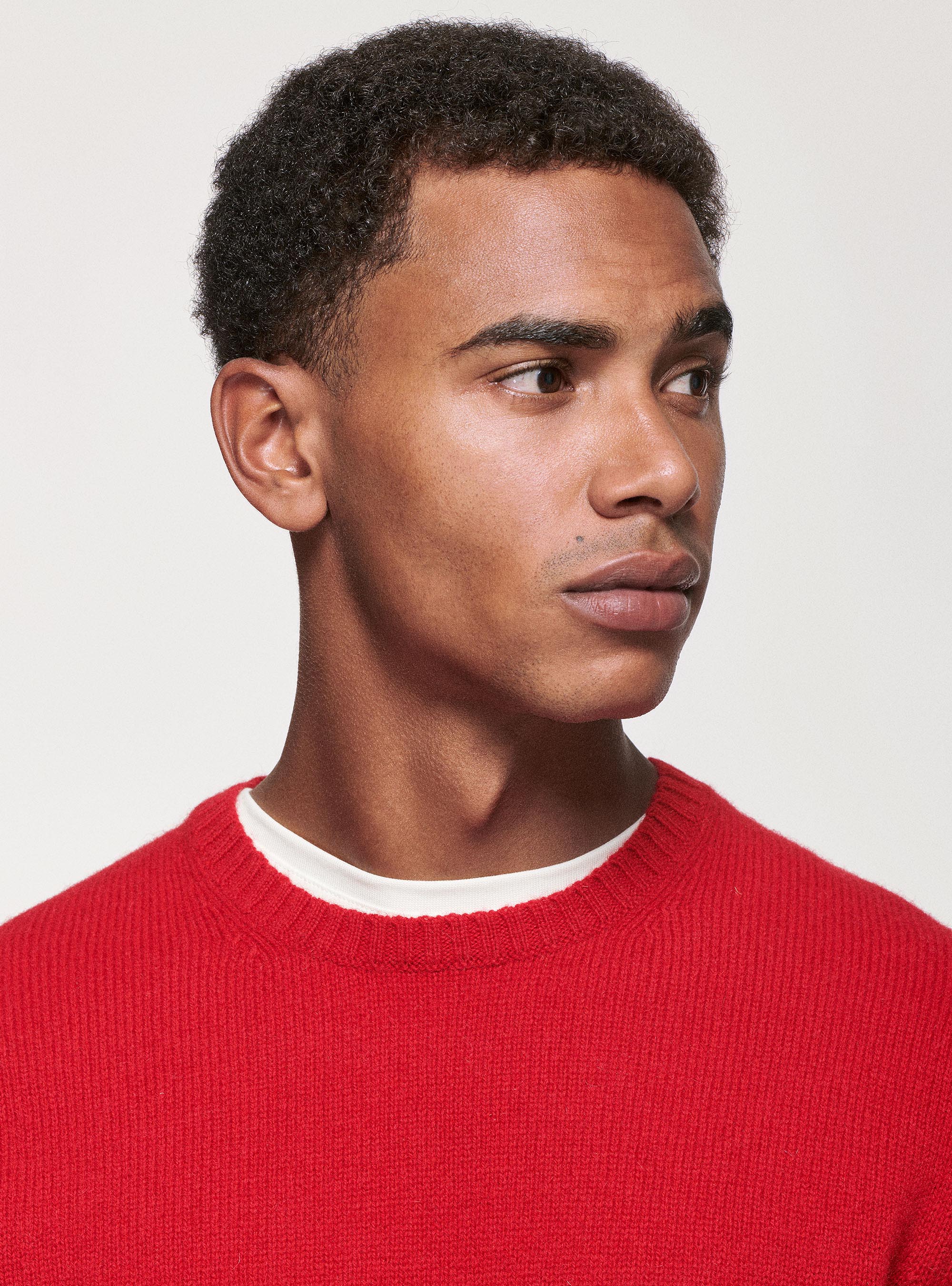 Maglia in pura lana Shetland, ROSSO