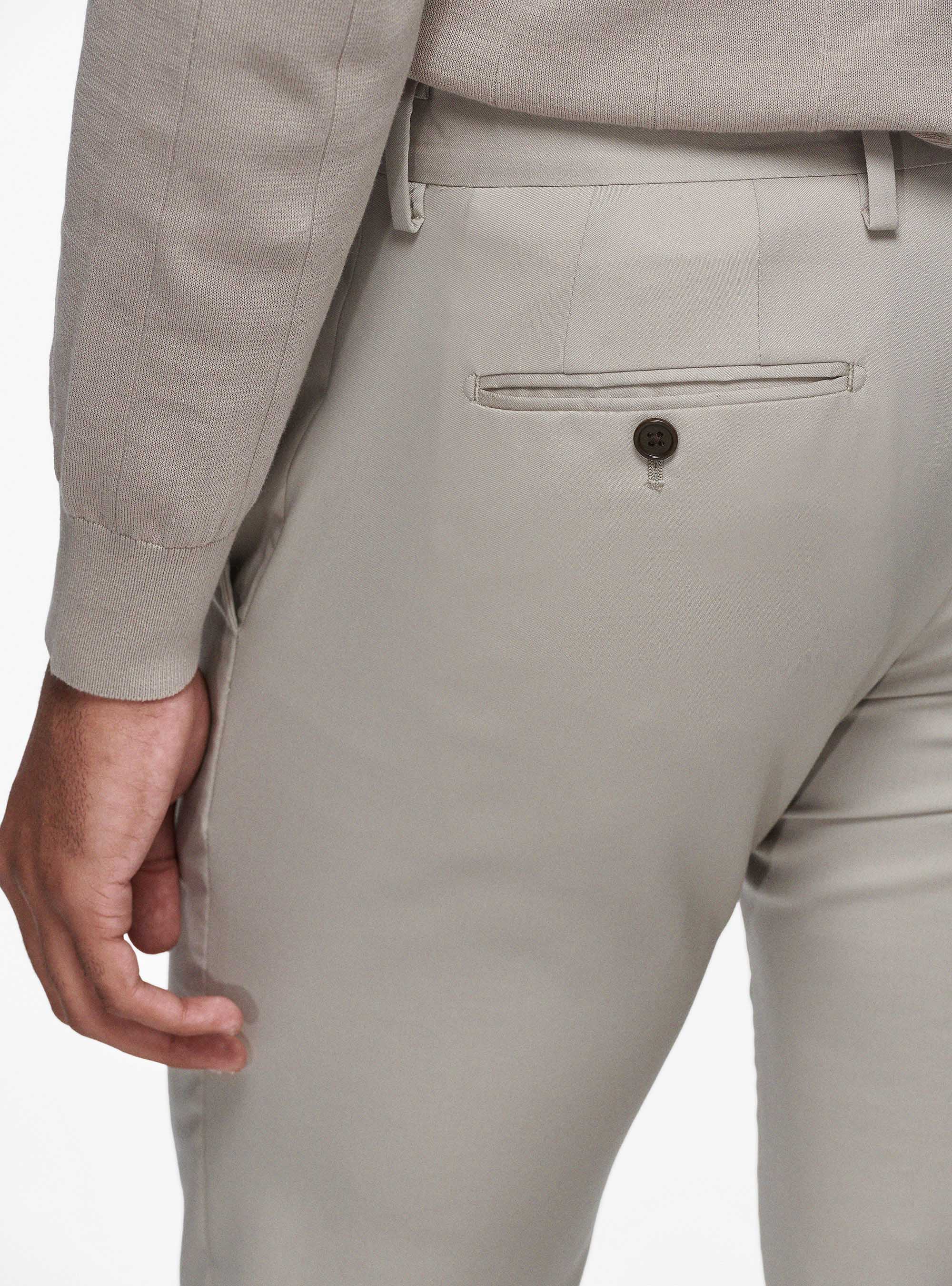 Trousers in pure 110's superfine wool, SAND