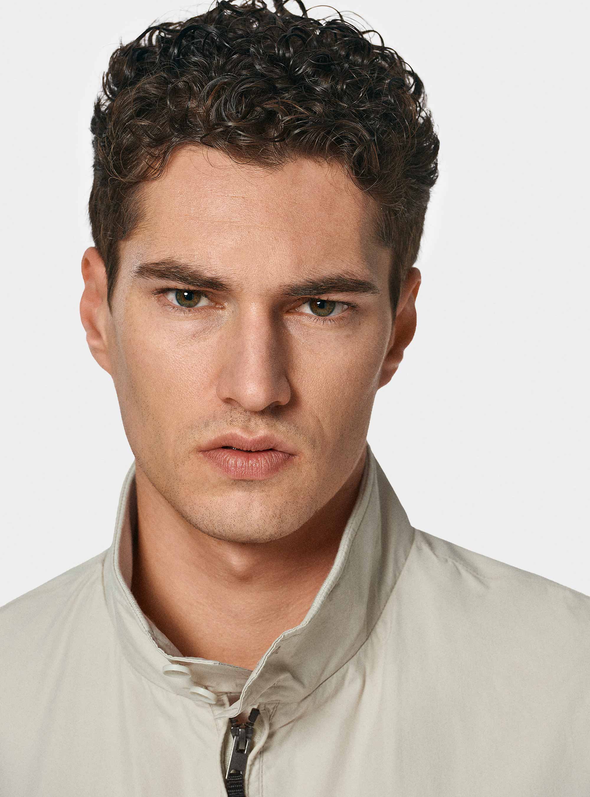 Bomber jacket in technical fabric, ECRU