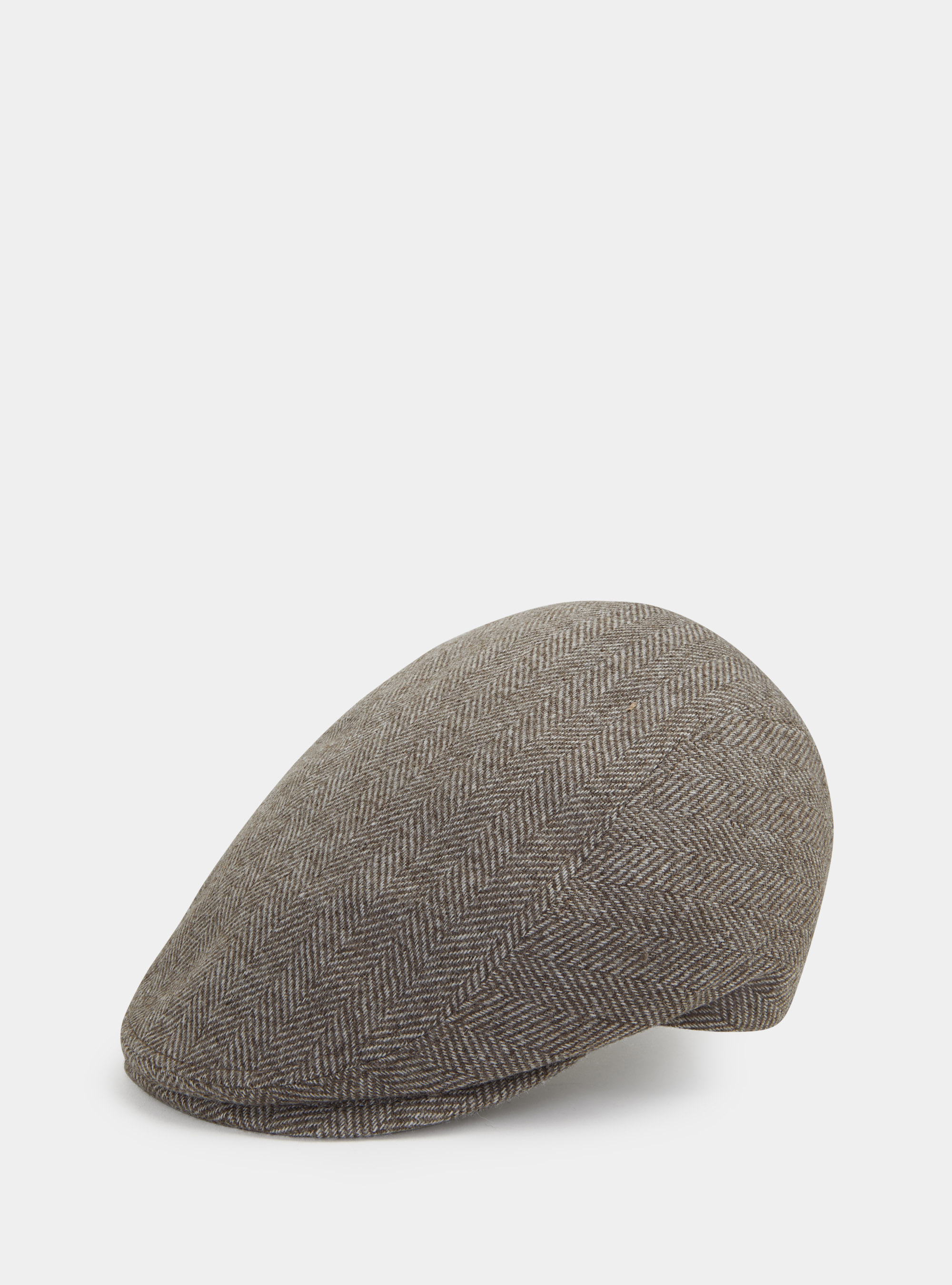 Coppola spigata in pura lana e cashmere, FANGO