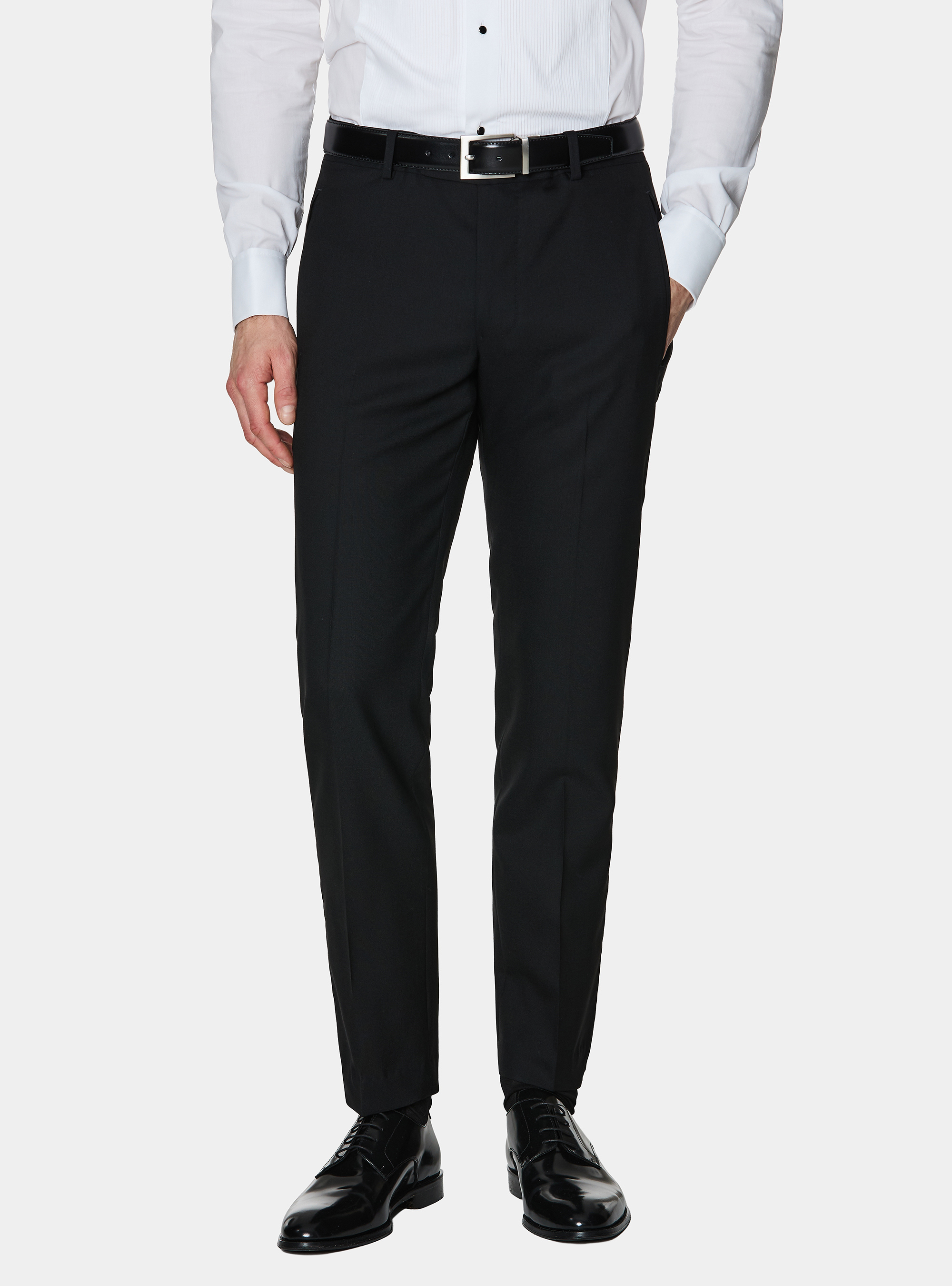 Pantalones de esmoquin de lana Vitale Barberis Canonico, NEGRO