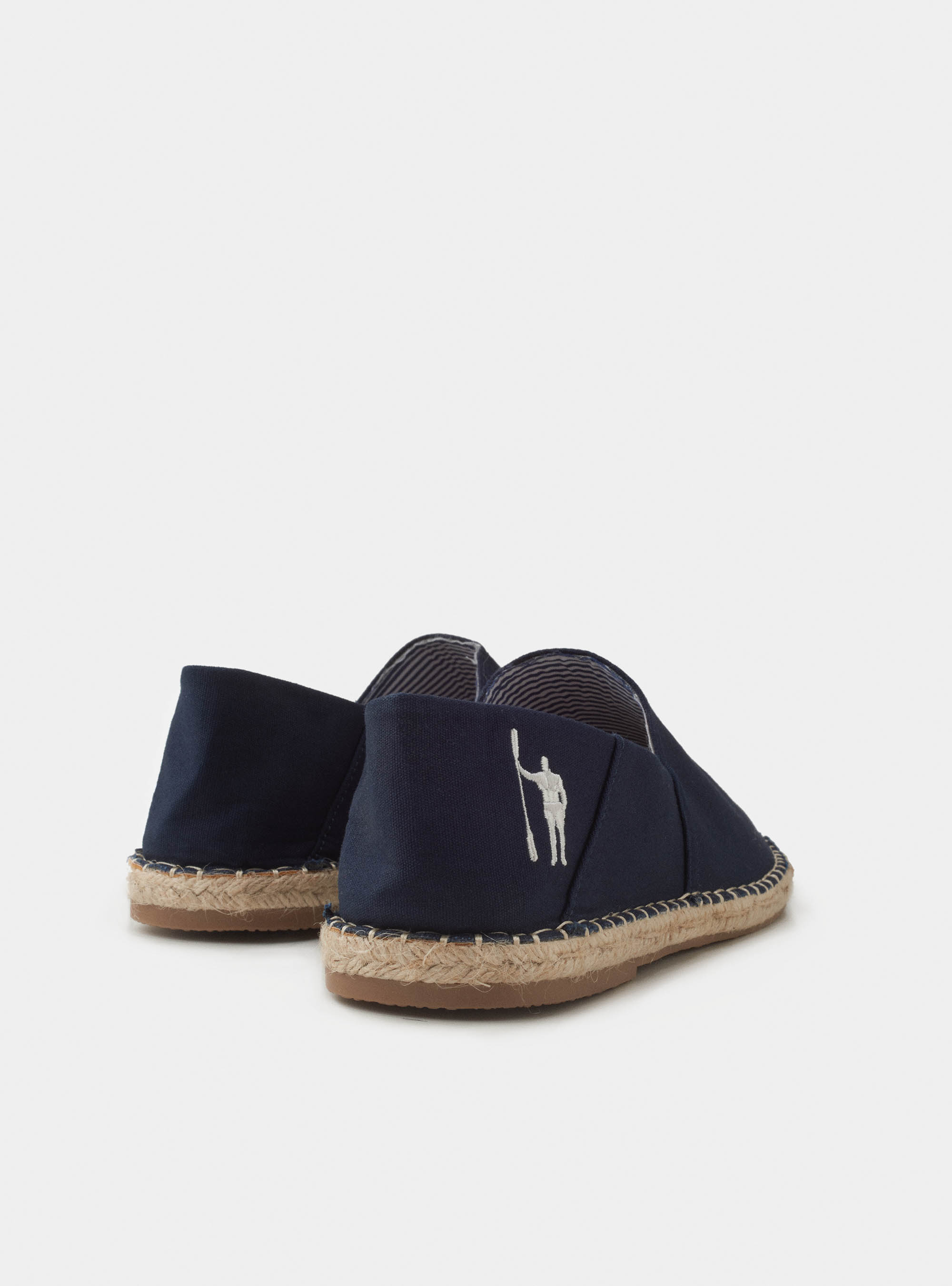 Espadrillas in canvas con logo, BLU NAVY