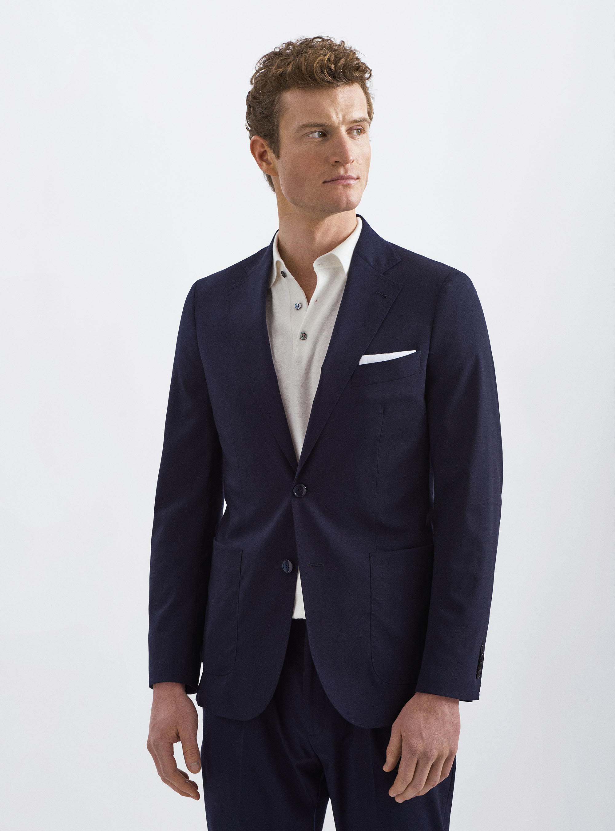 Giacca per abito in lana travel, BLU NAVY