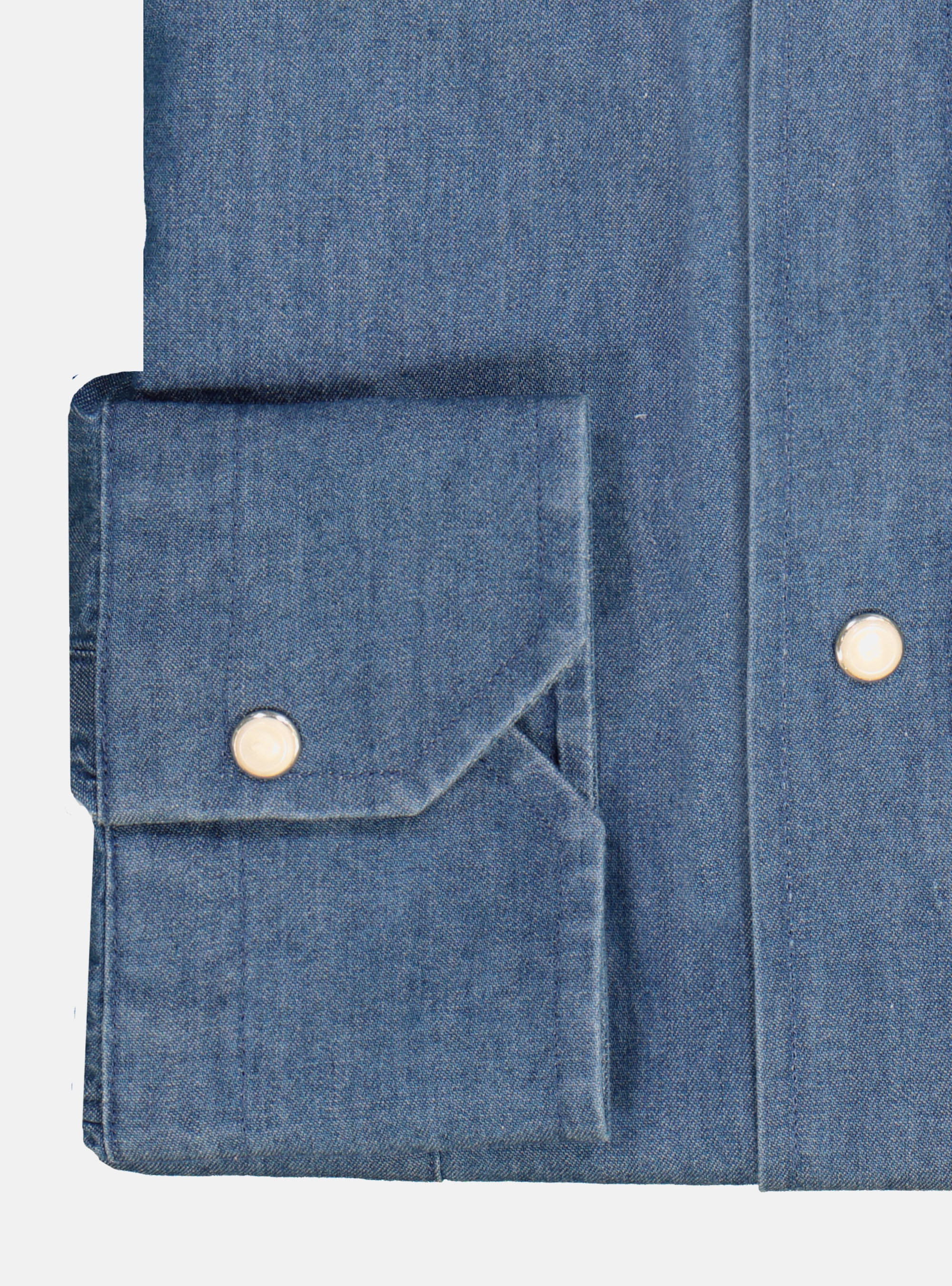 SHIRT  WITH FRENCH COLLAR AND SMALL DENIM POCKETS, BASALT