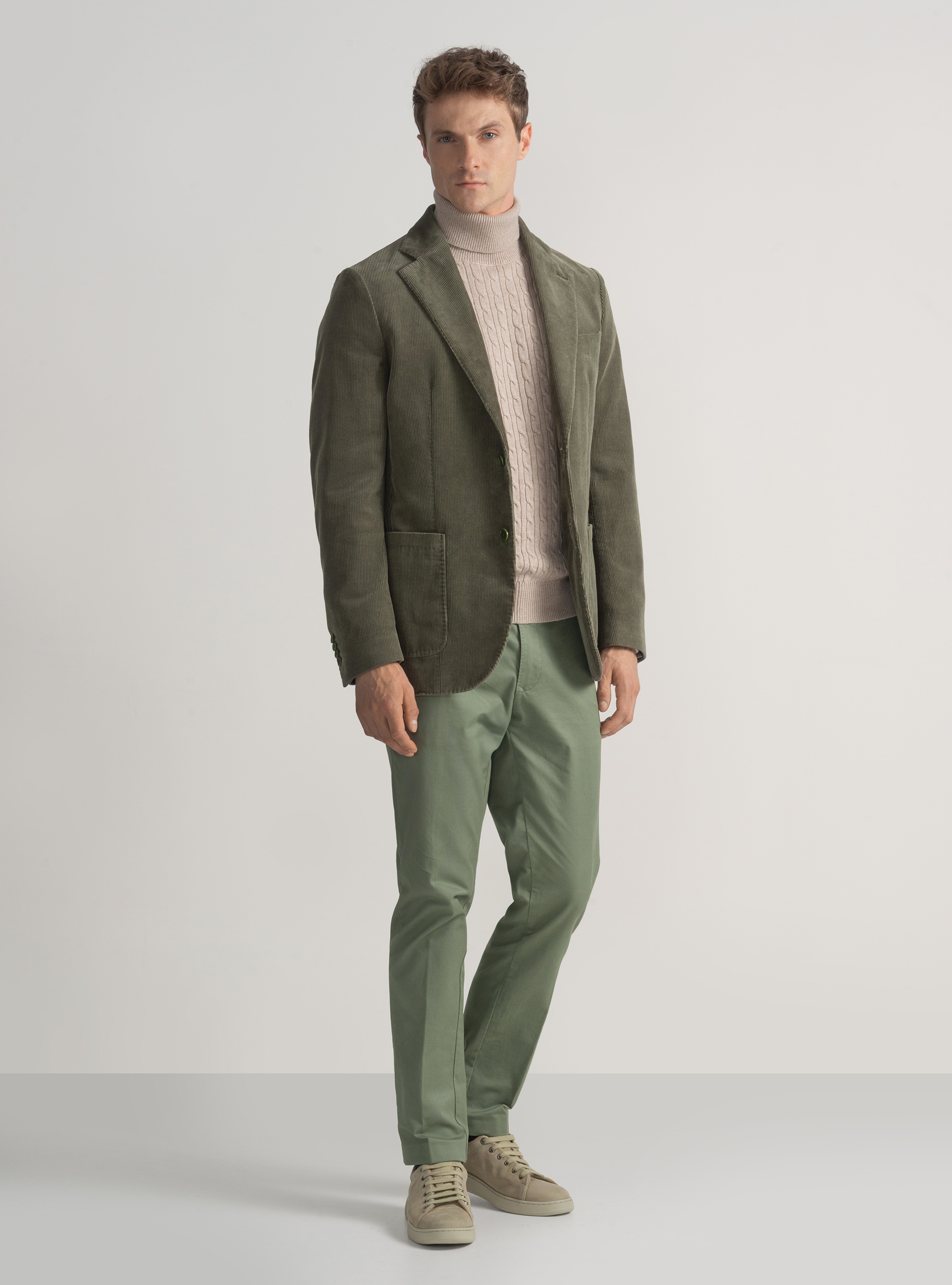 Giacca in velluto, VERDE