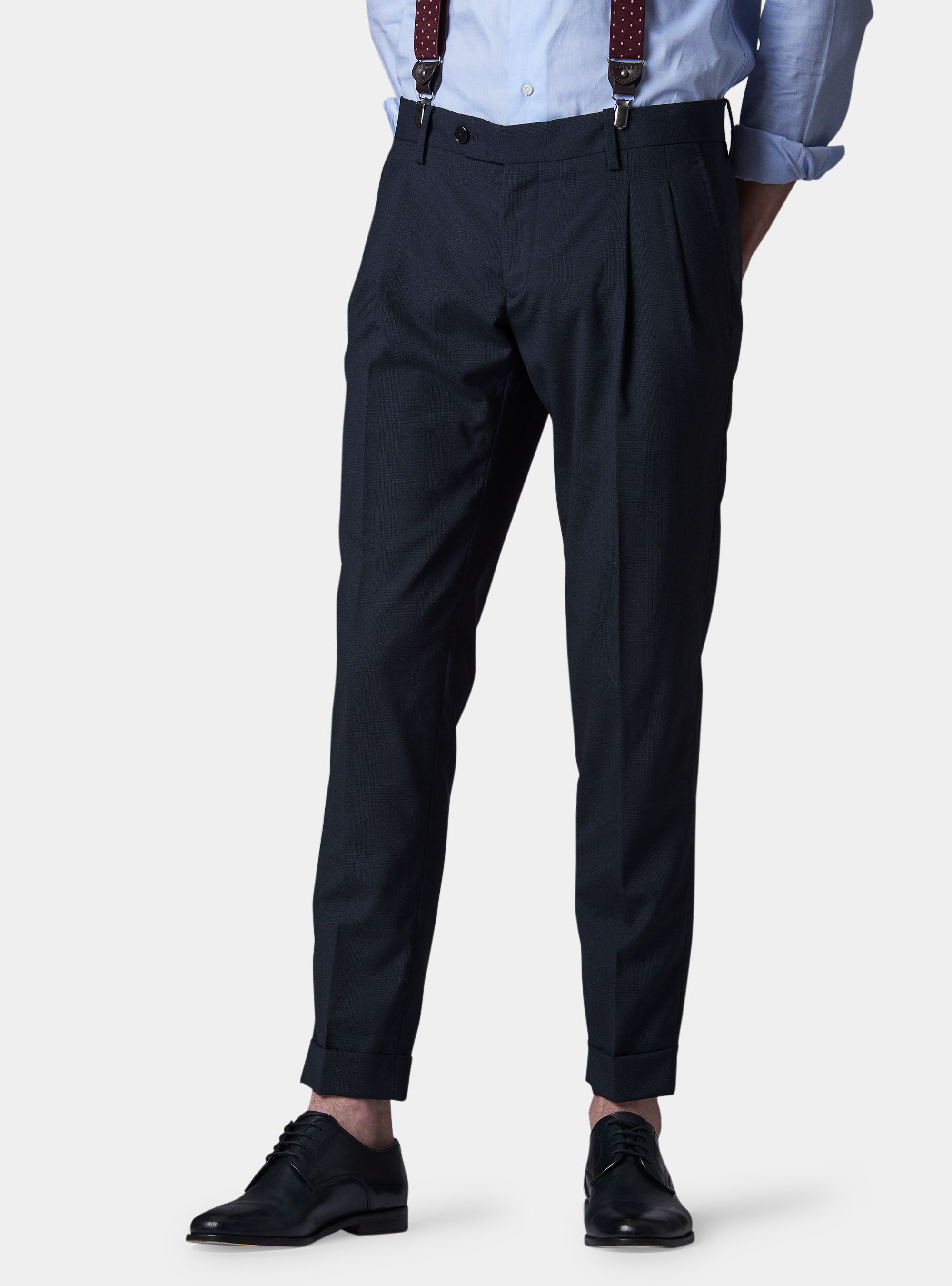 Pantaloni principe di galles con doppia pence | Gutteridge | Copy of Mid  Season Uomo