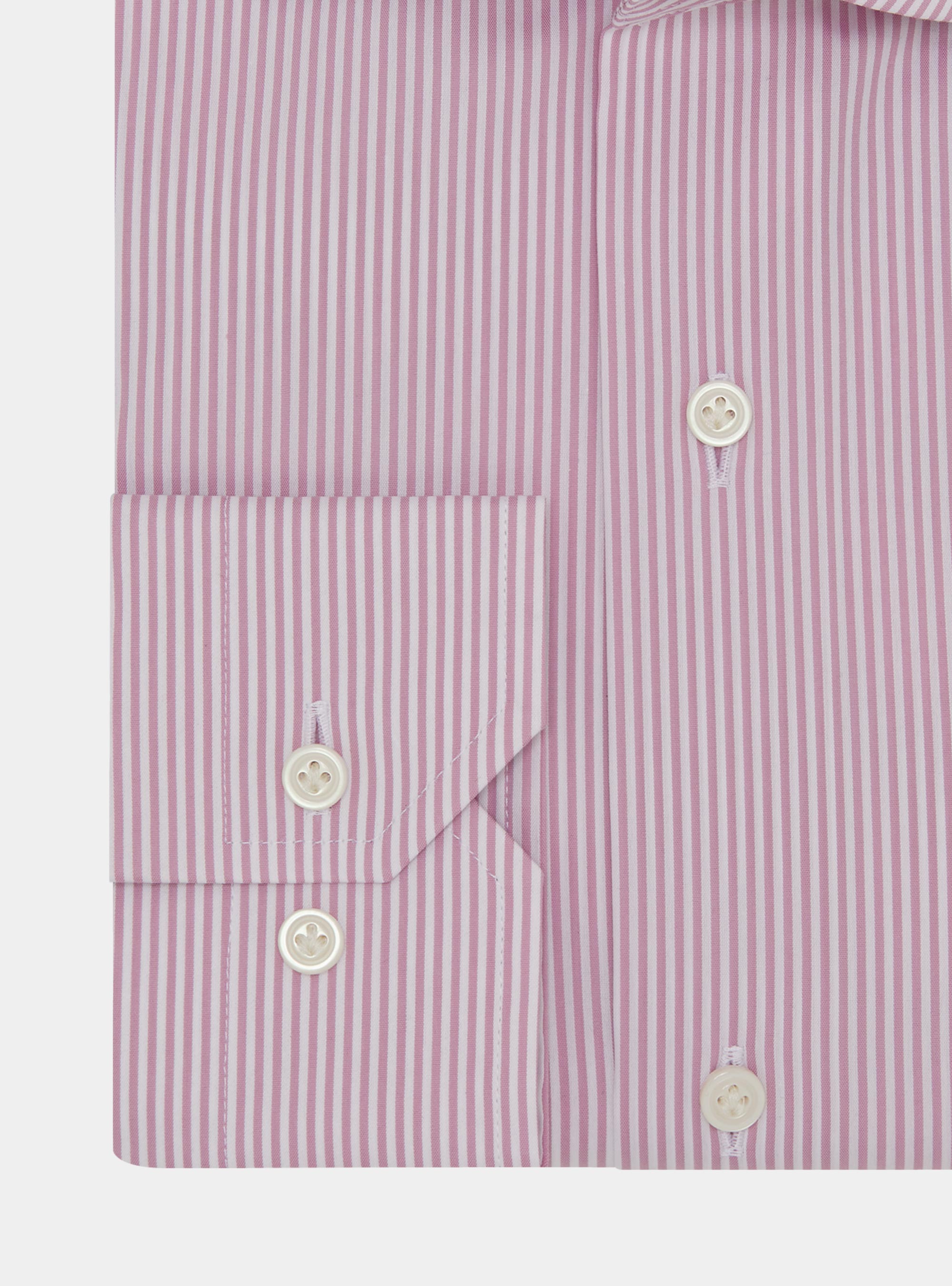 Striped stretch poplin shirt, ROSA CHIARO 0466C