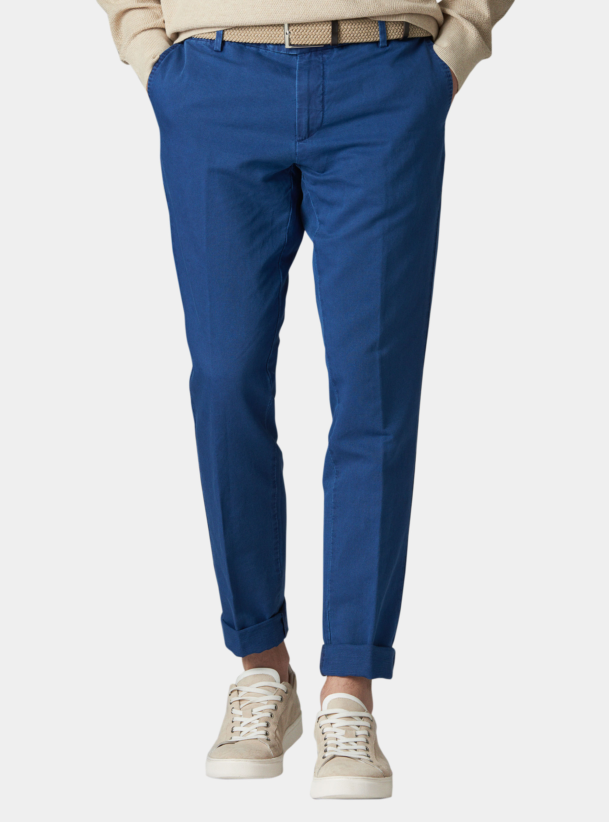 Inc da Uomo Londra Cotone Regular Fit Pantaloni chino con risvolto bhfo 4246 