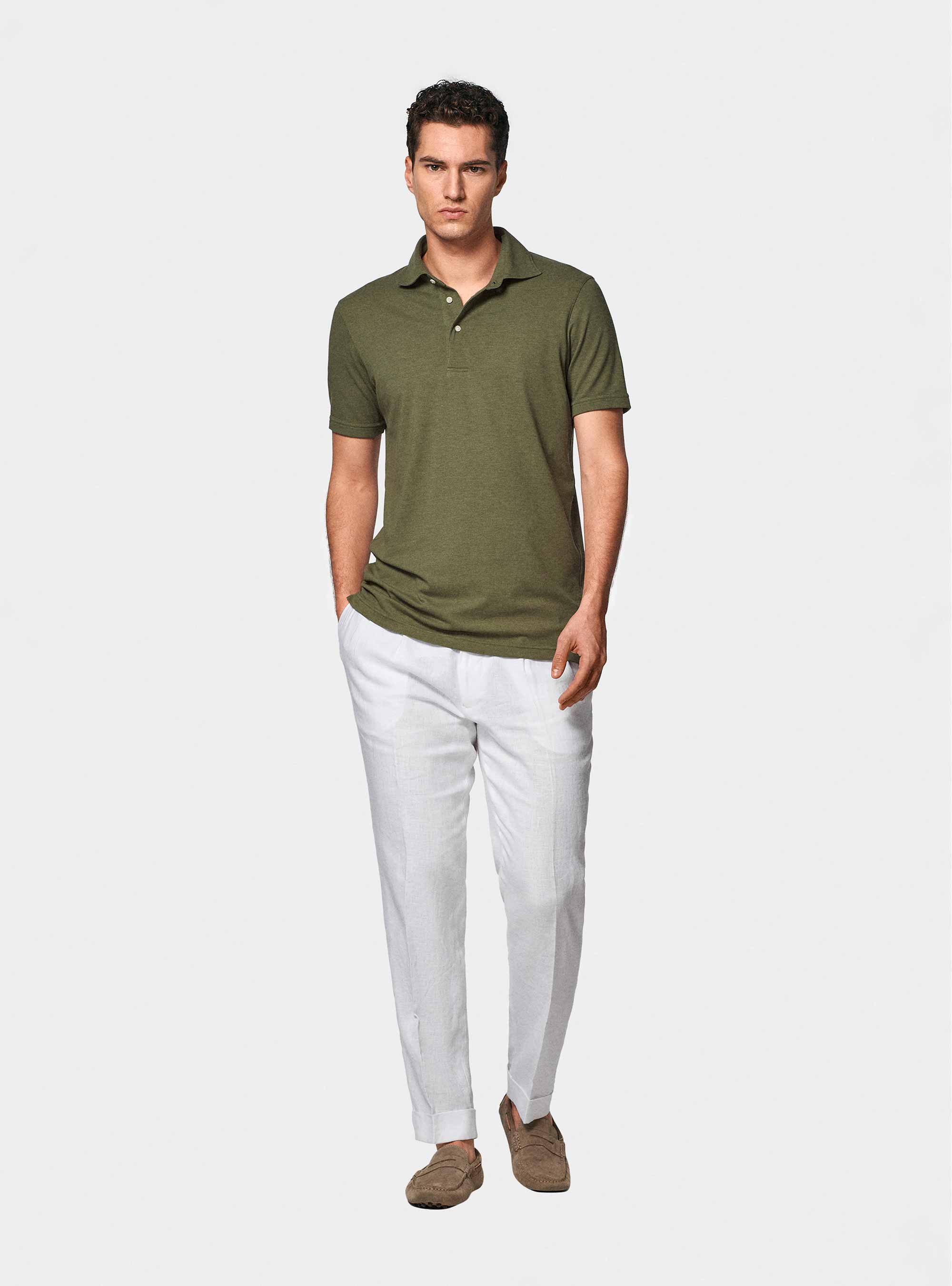 GT01 stretch pique polo shirt, SALVIA 0602C