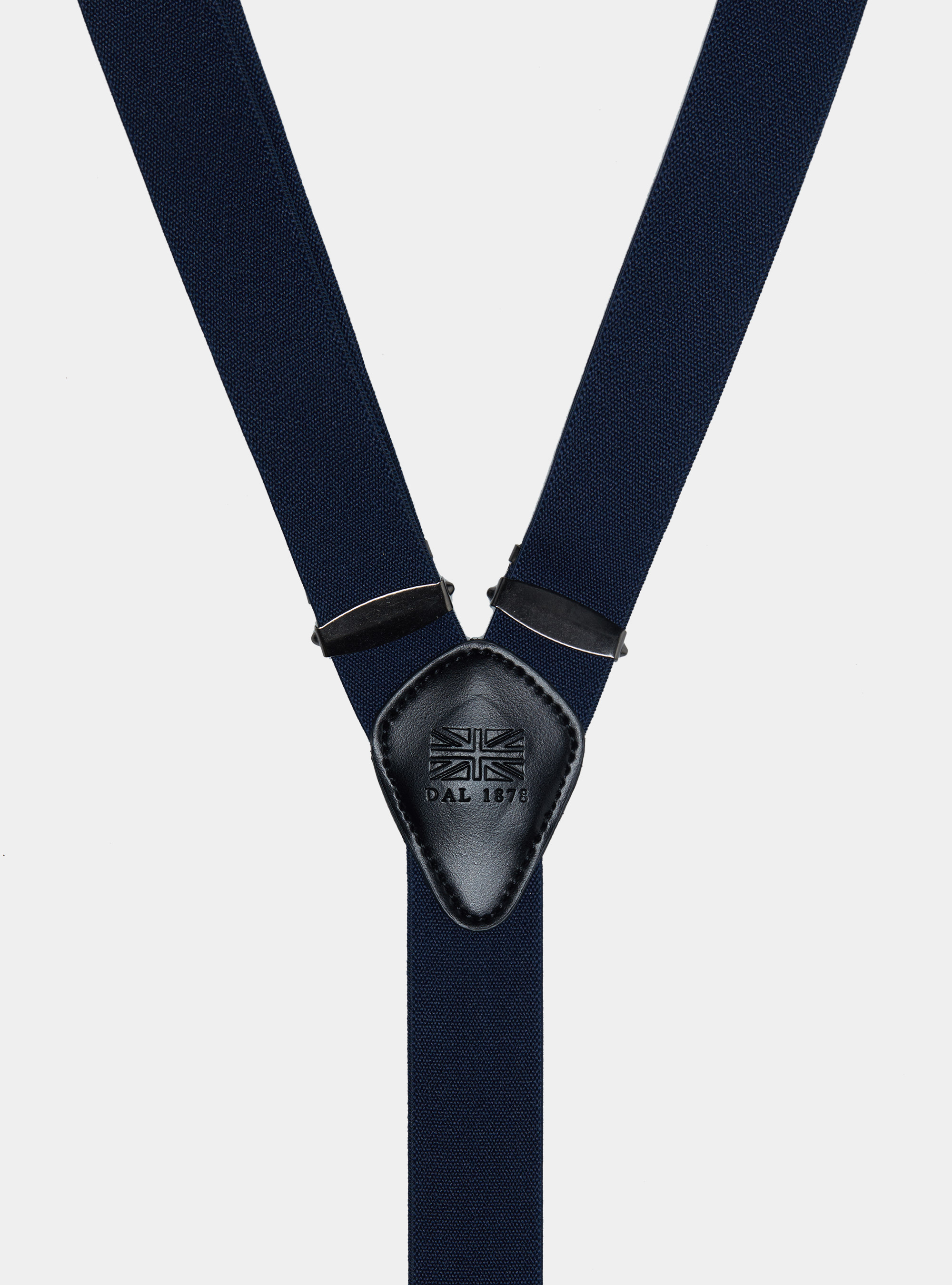 Plain-coloured braces, NAVY BLUE