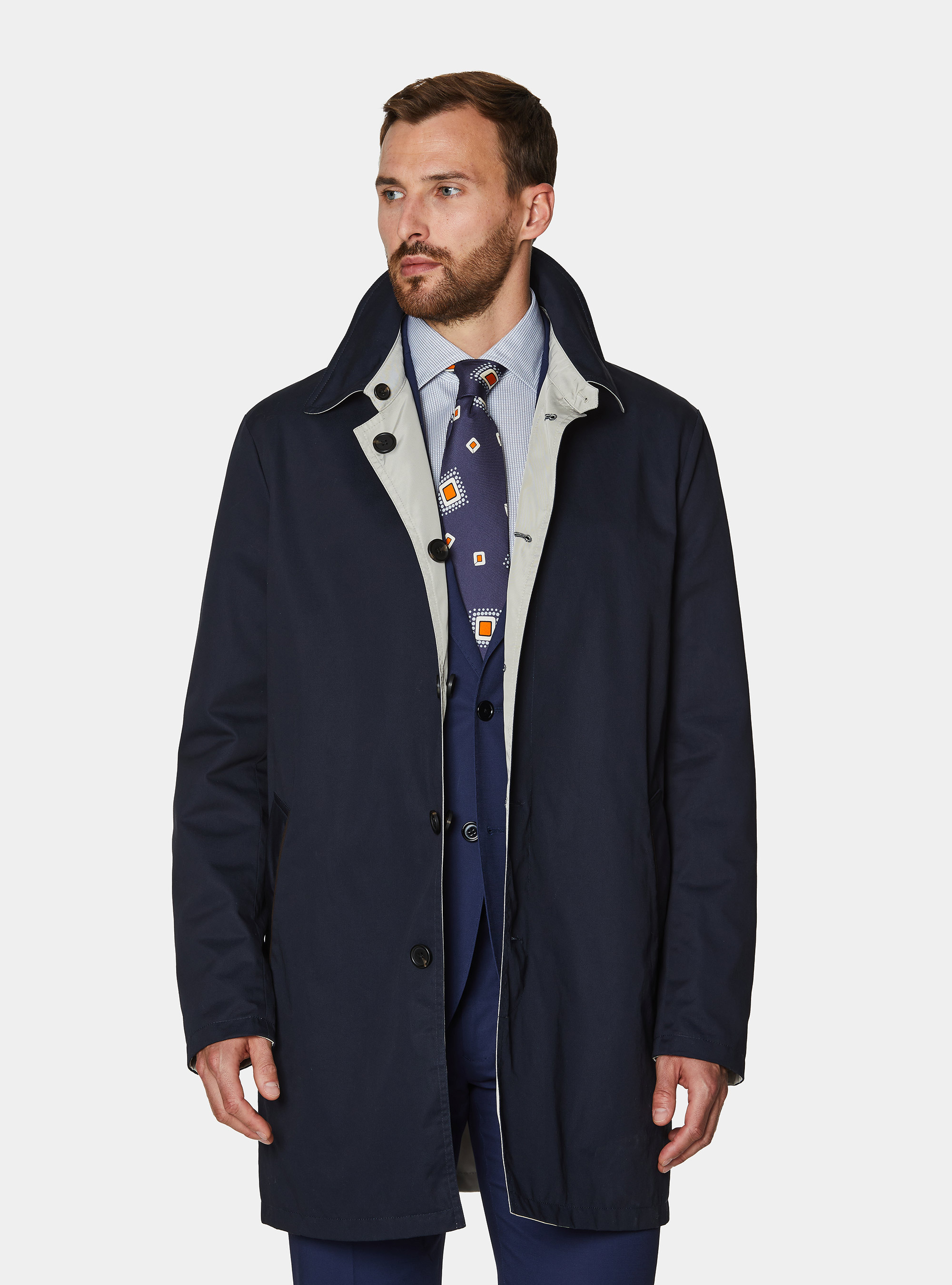 Impermeable reversible, AZUL MARINO