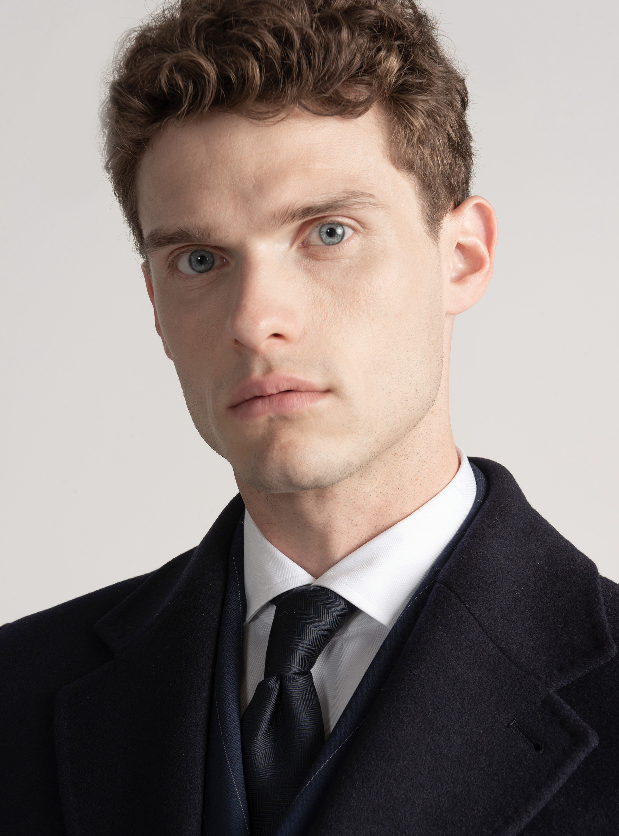 Cappotto in lana e cashmere, BLU NAVY