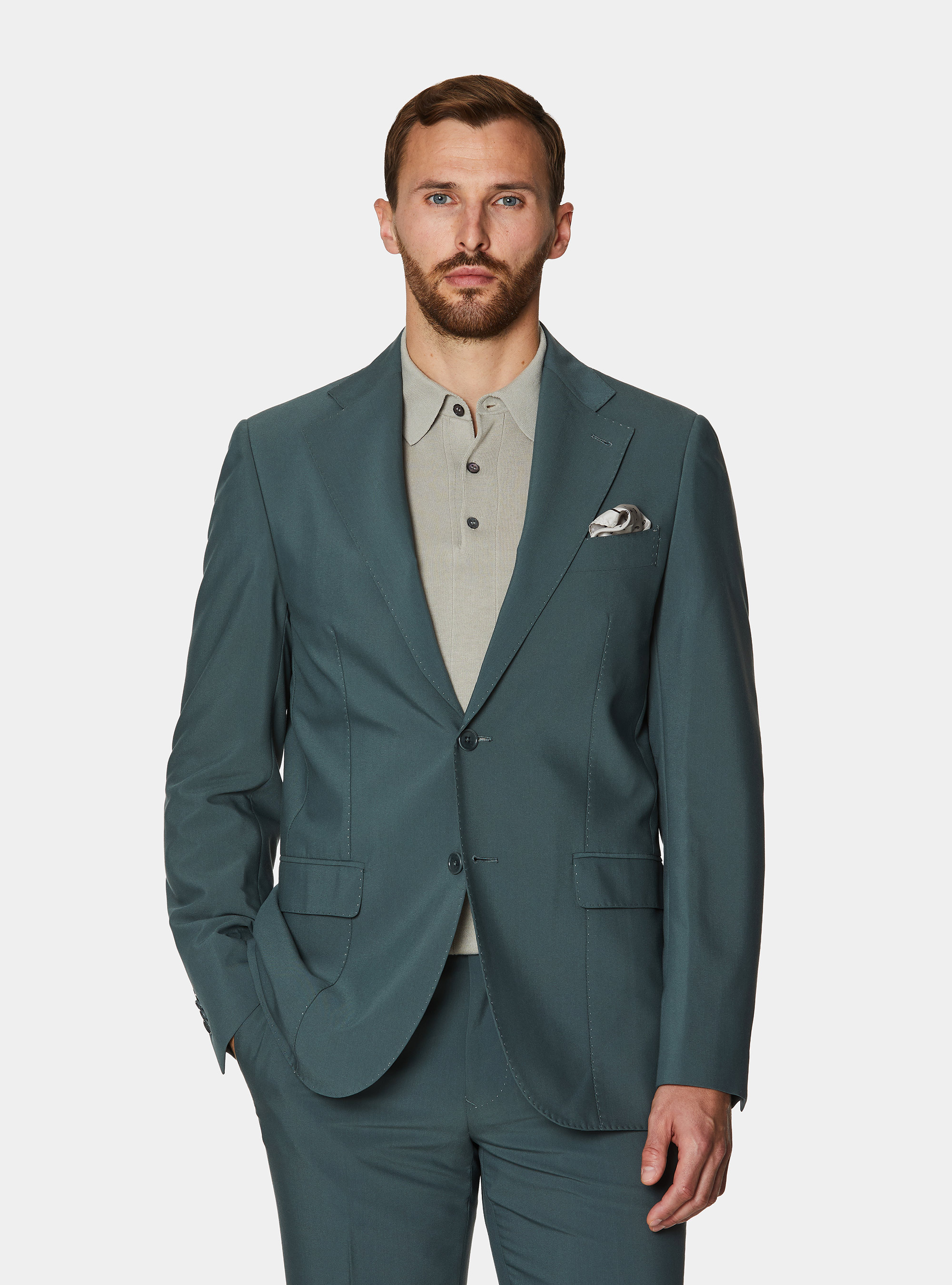 Slim fit suit blazer, SALVIA 0602C