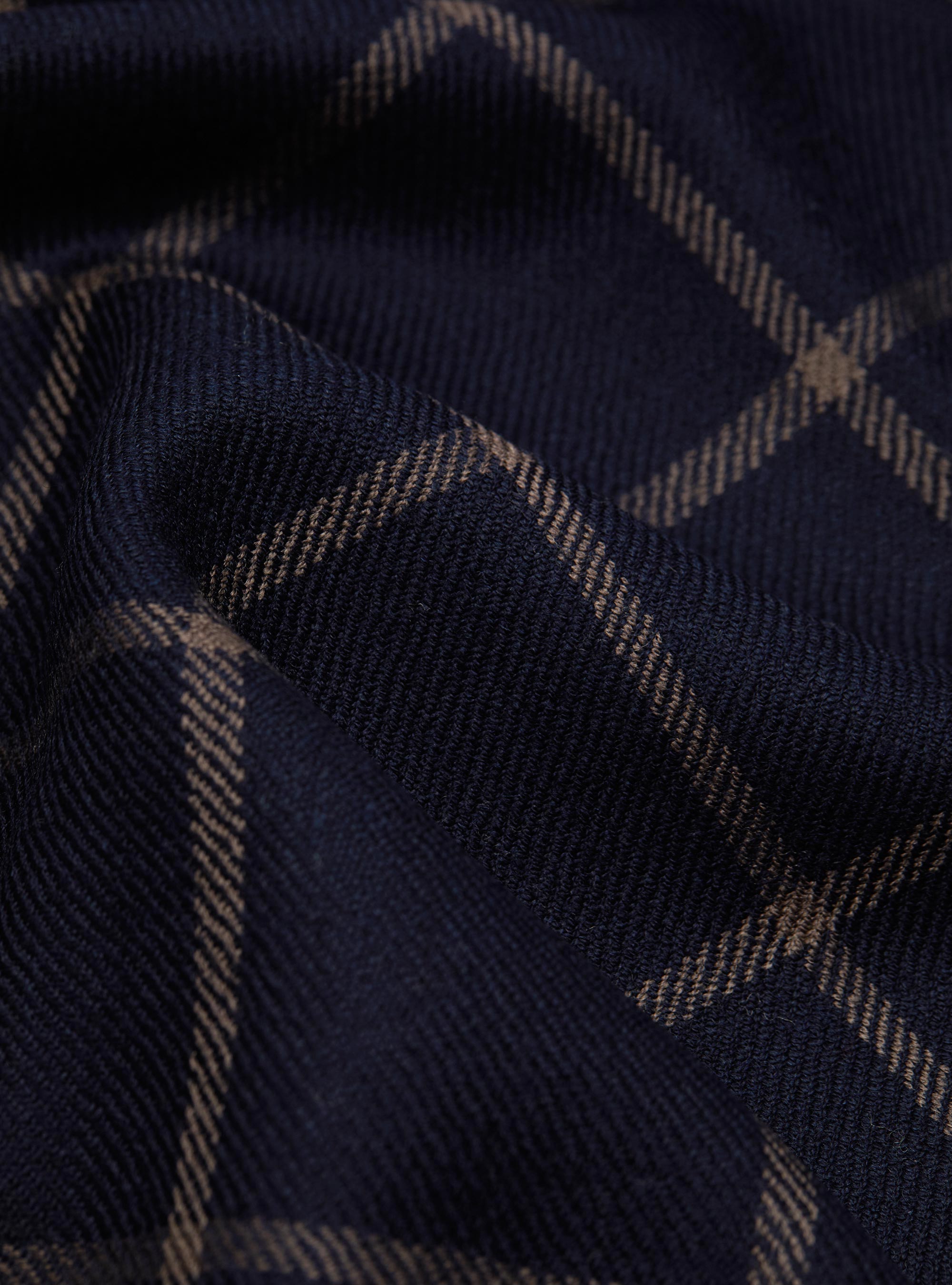 Sciarpa in lana fantasia, NAVY BLUE