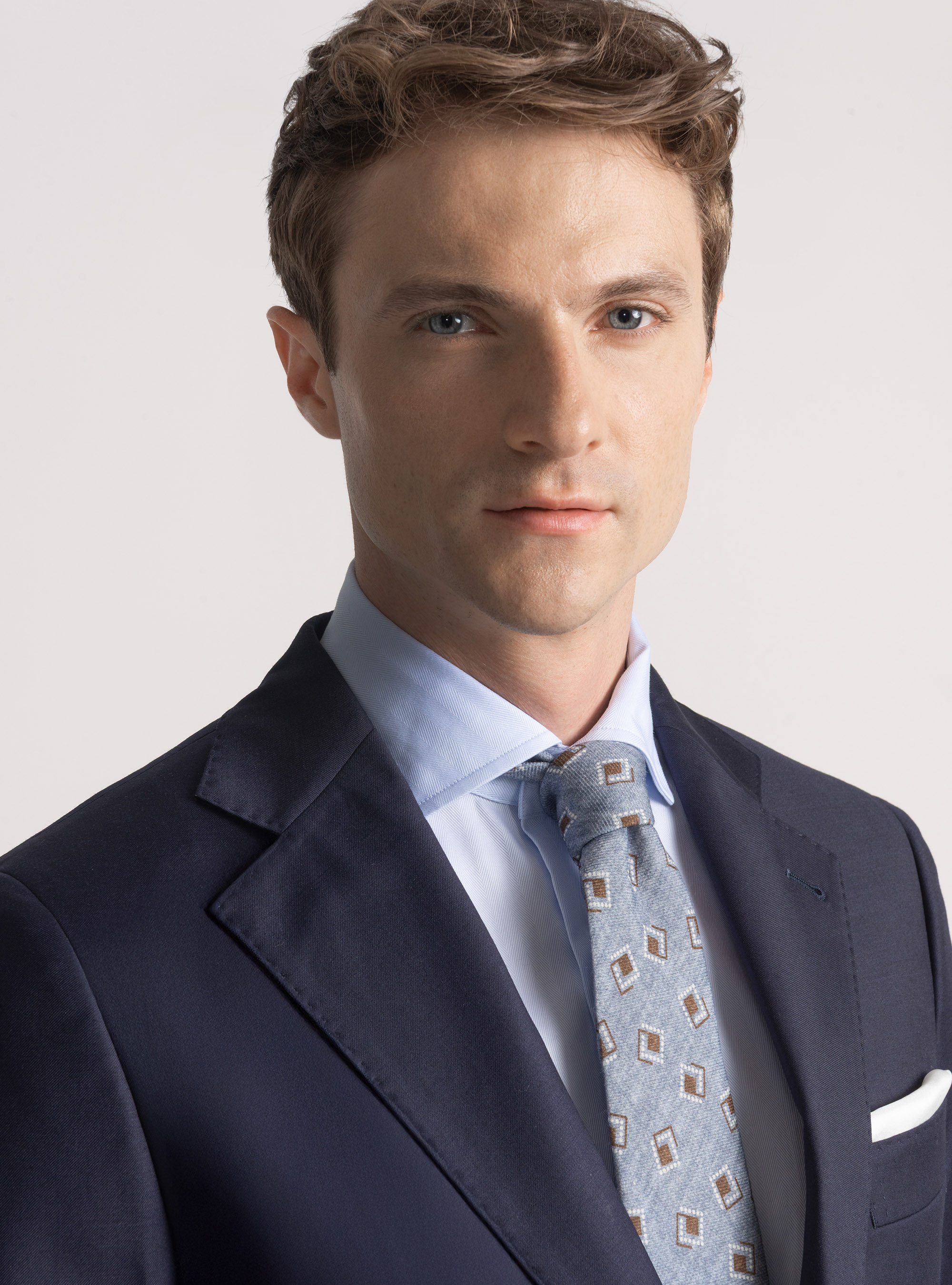 Americana para traje de pura lana superfina 120's, AZUL MARINO