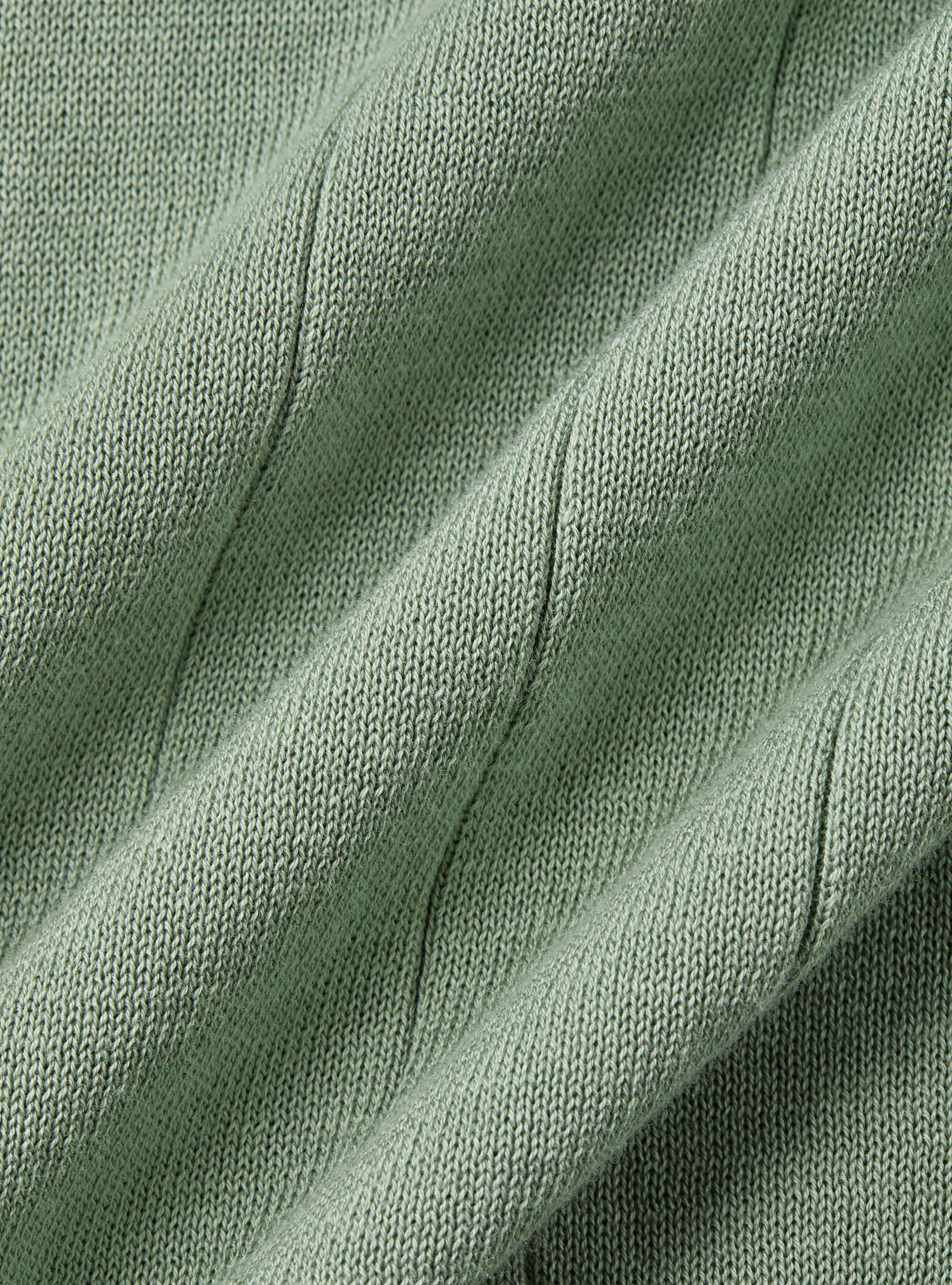 Maglia in puro cotone costa piatta, SALVIA 0602C
