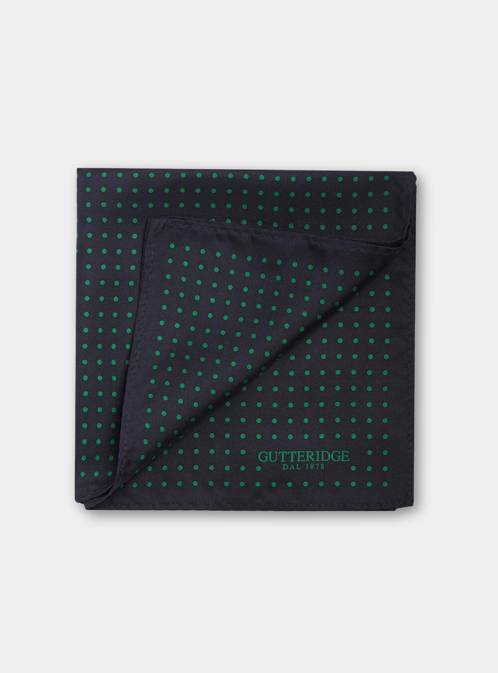 Pochette pois in seta, VERDE