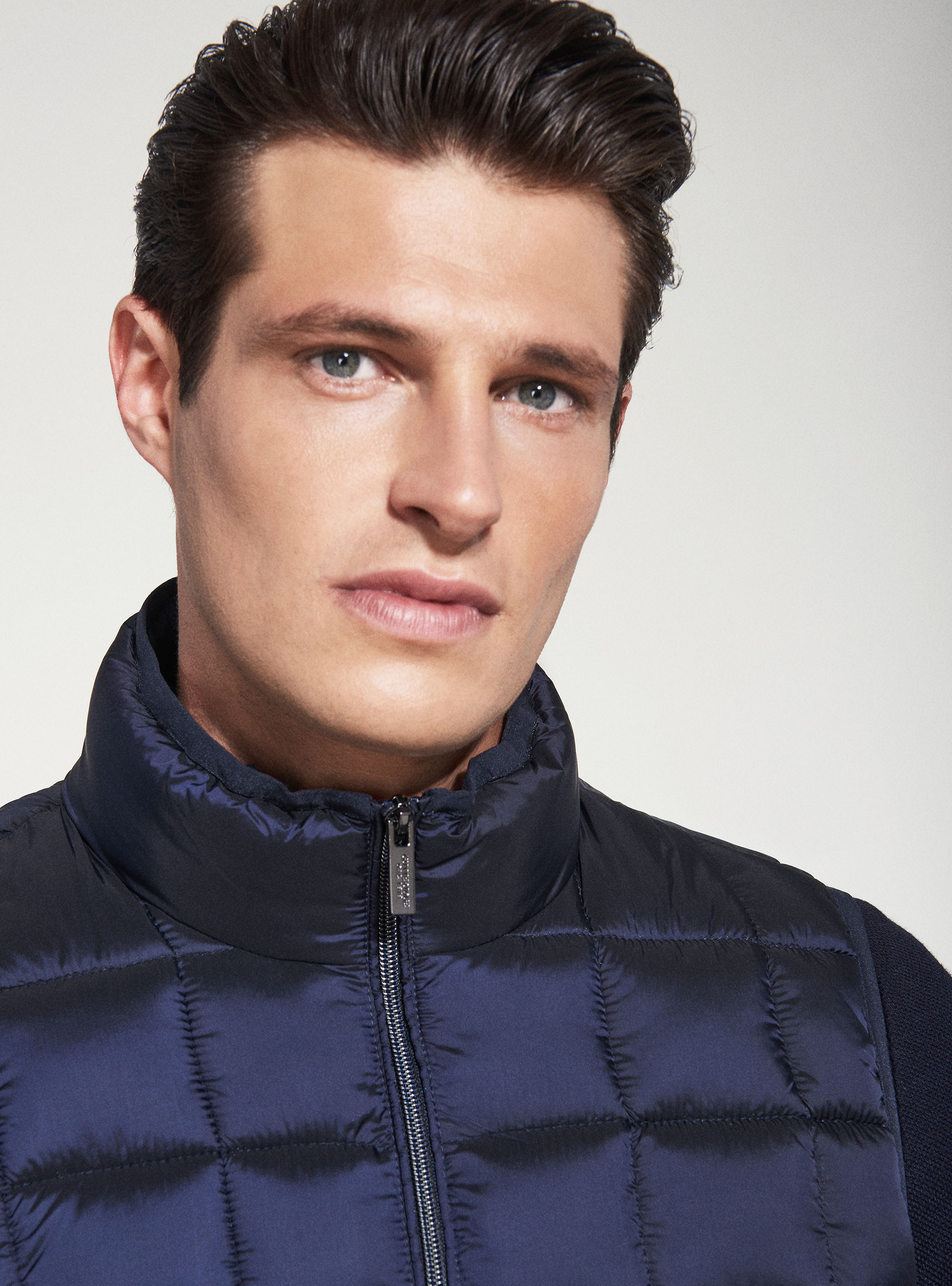 Smanicato trapuntato con imbottitura, BLU NAVY