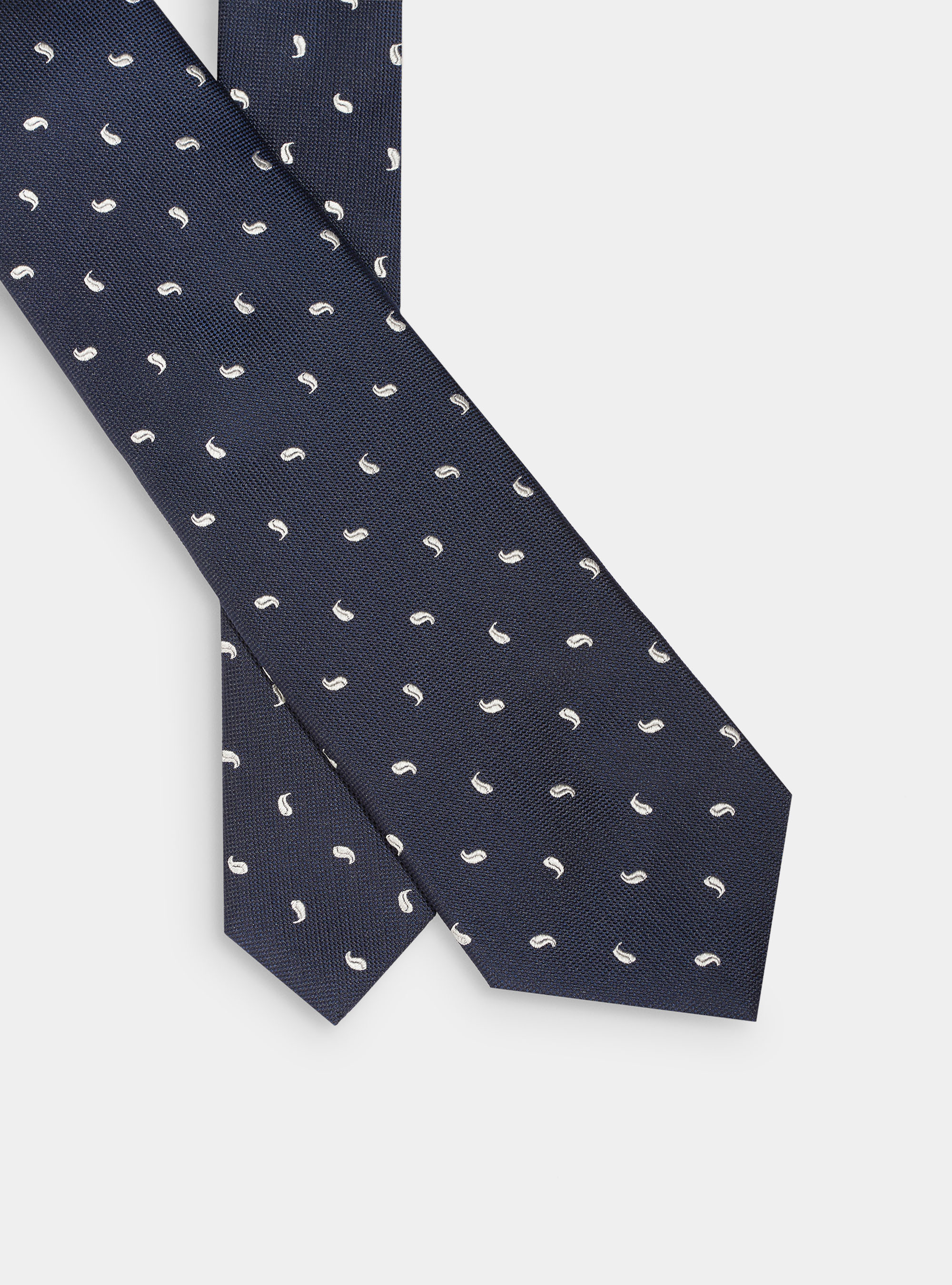 Cravatta disegno 100% seta, BLU NAVY
