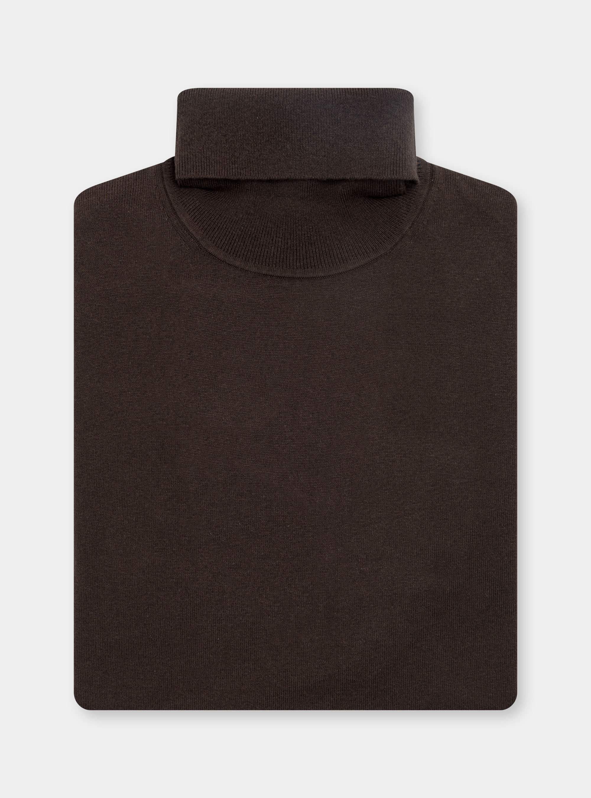 Dolcevita in cotone seta e cashmere, MARRONE