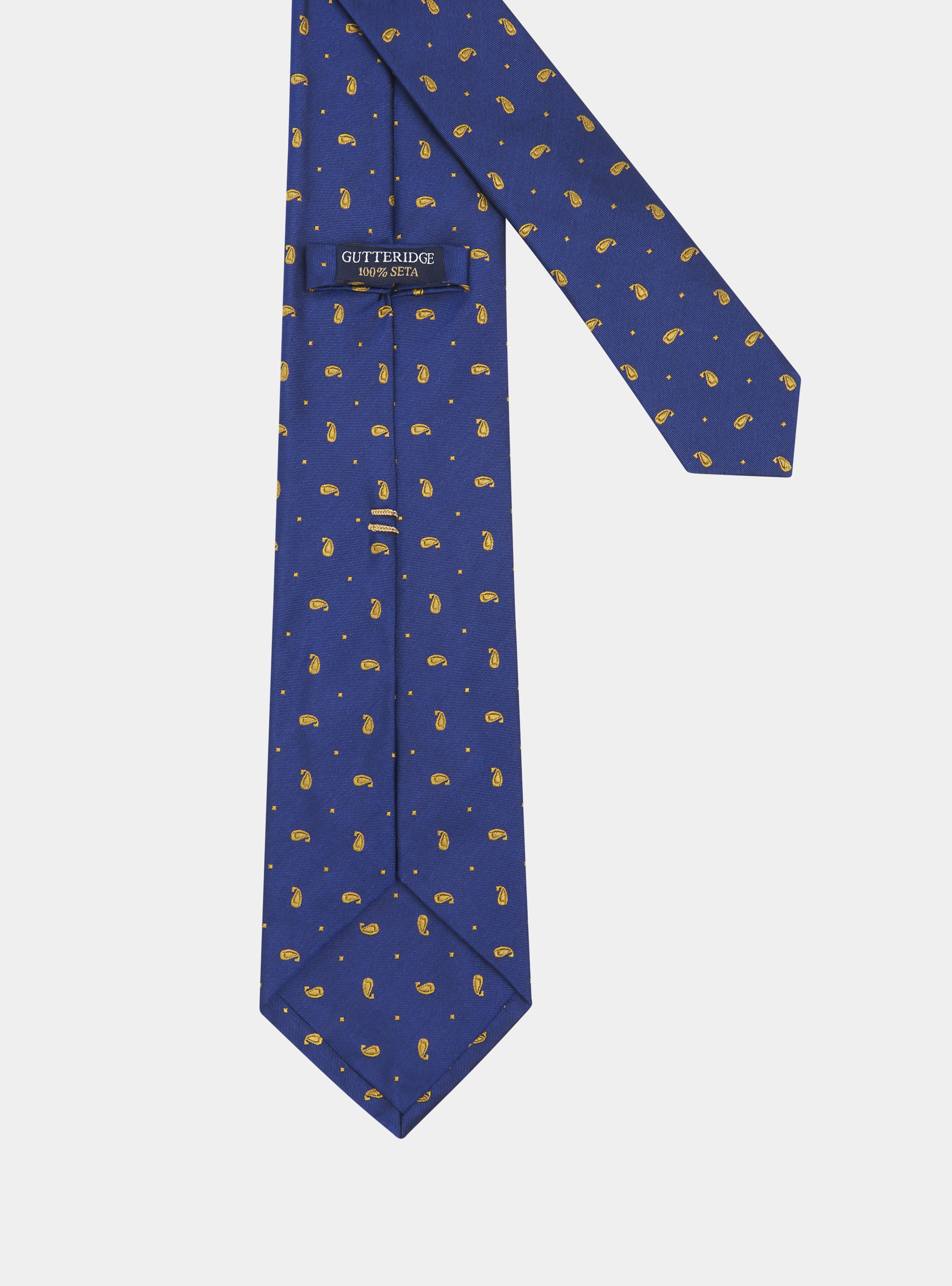 Cravatta paisley in seta, BLU